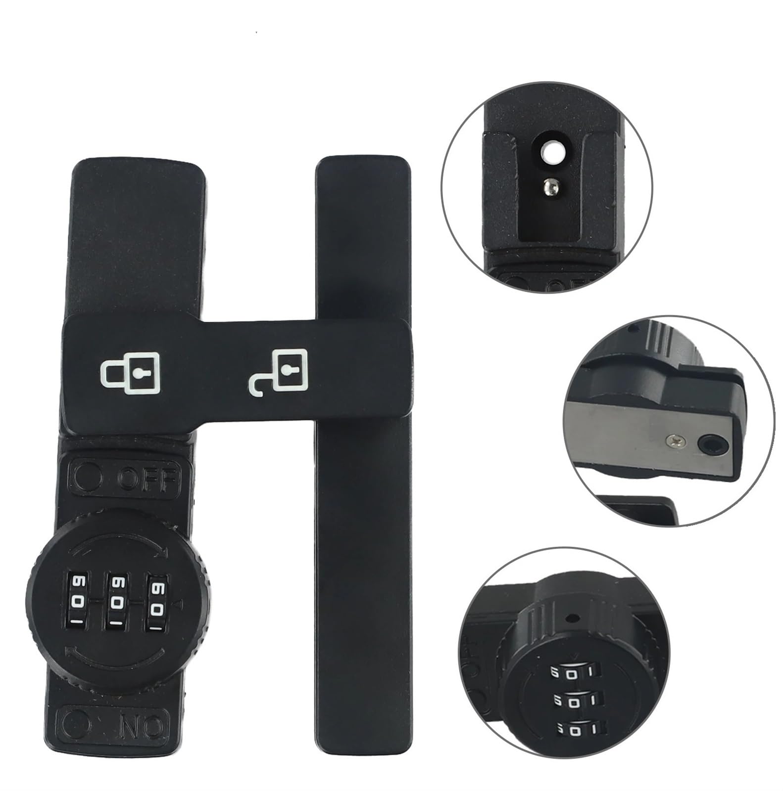 1 pestillo de Puerta corredera de 180 Grados, Cerradura con contraseña, pestillo de Puerta Interior, Cerradura de Puerta, Hebilla Luminosa.(Motor with Bracket)