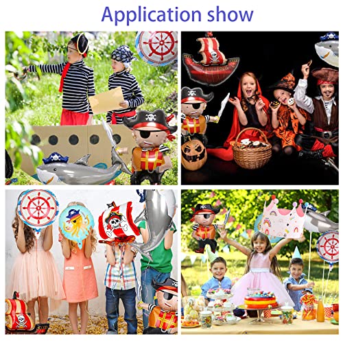 6 Pezzi Palloncini Pirata, Pirati Elio Palloncini