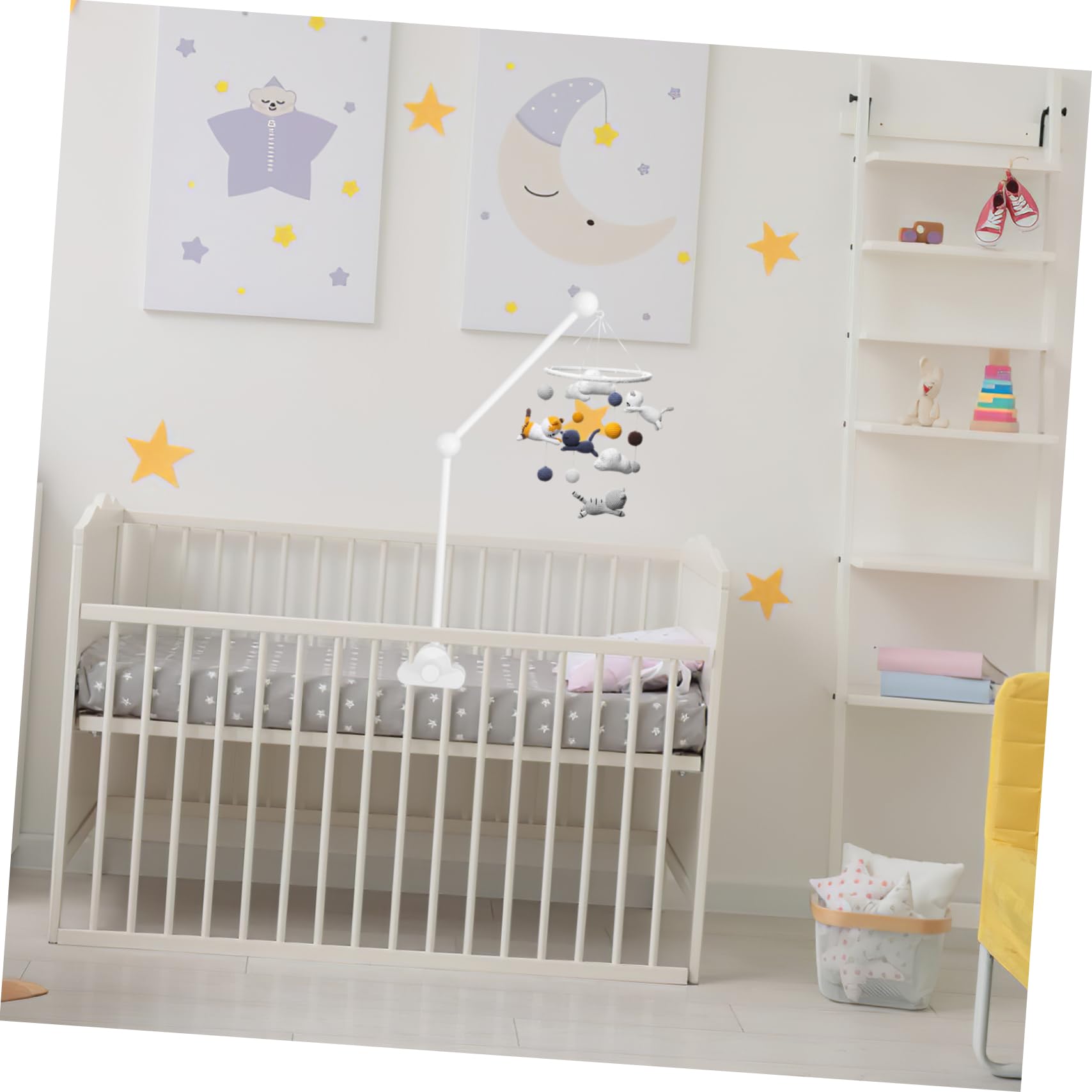 ibasenice Mobile-Halterung Für Kinderbetten Aus Holz Mobile-ständer Mit Wolken-Design Für Babybett-Dekoration -arm Fürs Babybett Mit Anleitung