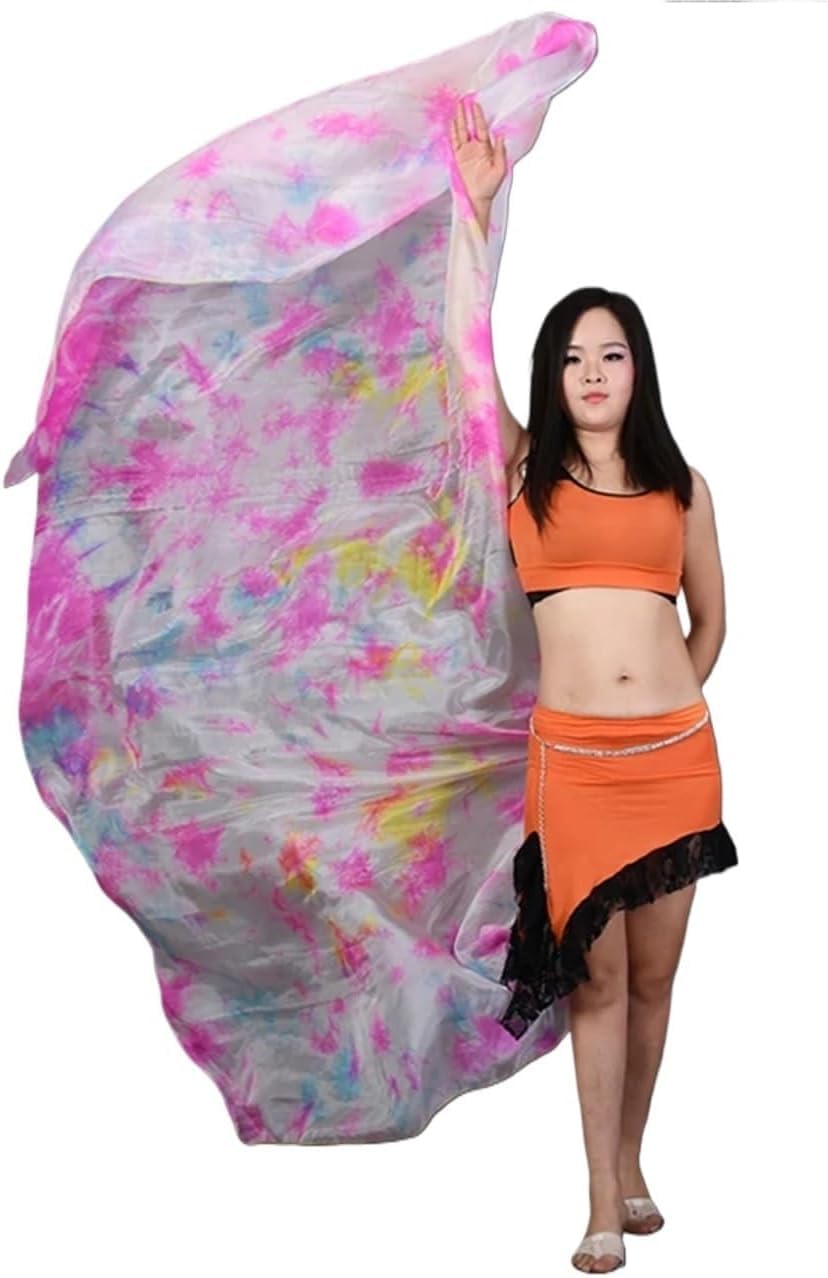 SSDDLZEQ Stage performance version Belly Dance Veil, Suitable For Both Practice And Stage Performances(Color 2,2.5m)