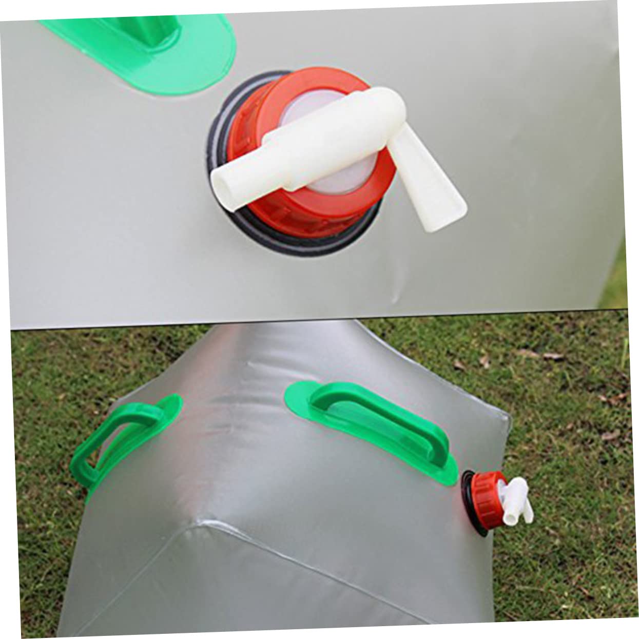 HOLIDYOYO Collapsible Portable Water Carrier Bag Emergency Cube Water Container with Easy Pour Spigot Compact Design for Camping Hiking Climbing and