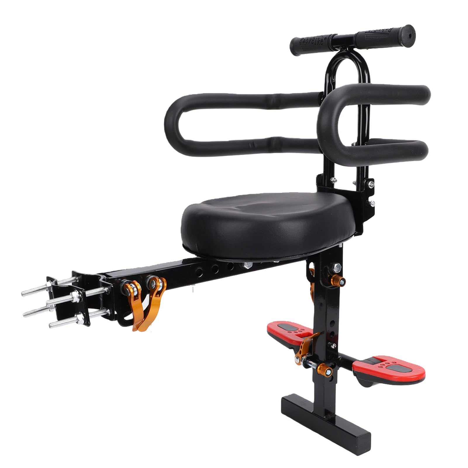 Topiky Seggiolino Anteriore Rimovibile per Monopattino Elettrico, | Seggiolino per bambini per scooter ammortizzante con guardrail a pedale, per bambini piccoli, bici elettrica, bici pieghevole