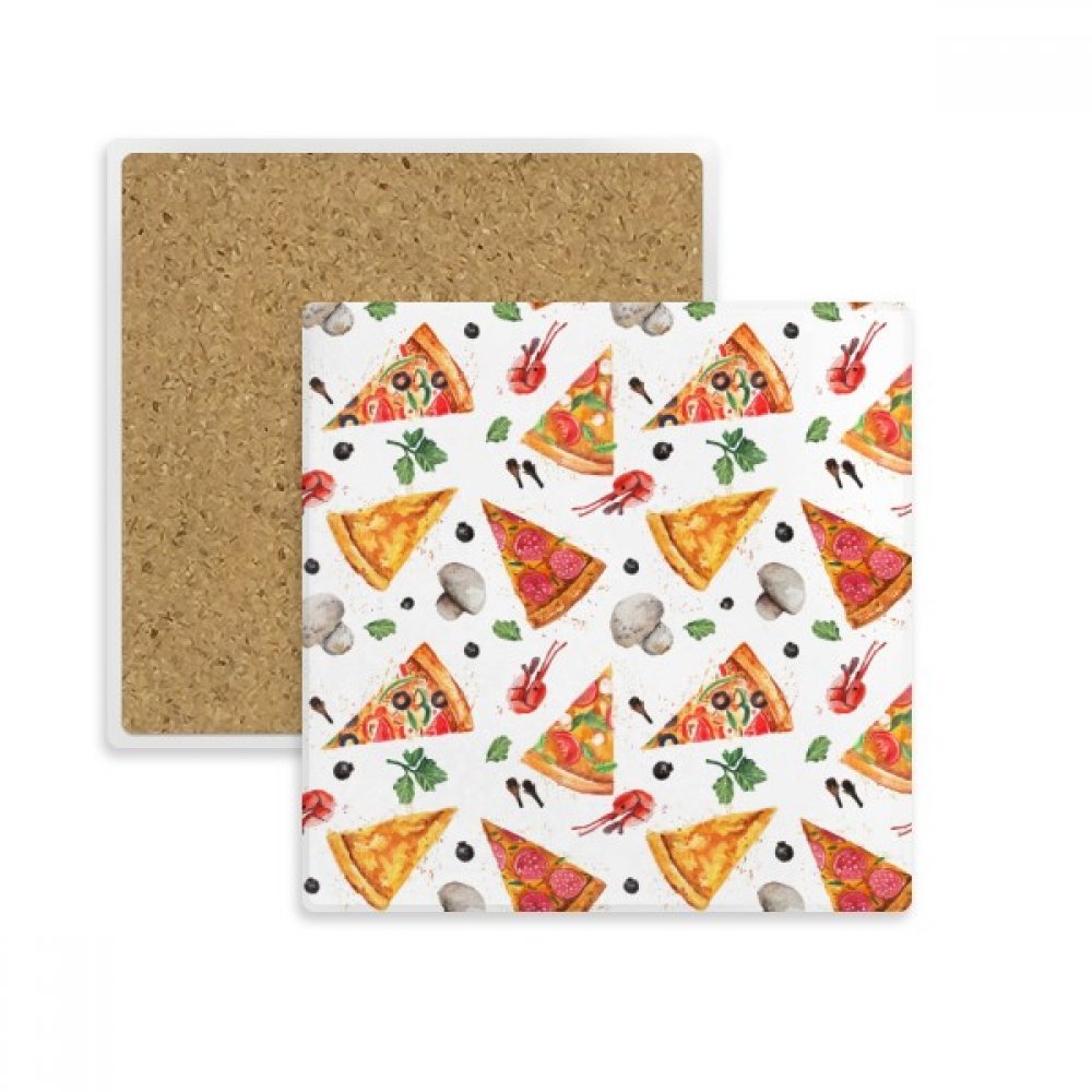 Sous-verre pizza illustration pour table basse et apéritif convivial entre amis