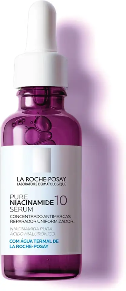 La Roche-Posay Pure Niacinamide 10 Sérum, Concentrado Antimarcas, Uniformizador, Niacinamida Pura com Ácido Hialurônico, Hepes e Água Thermal de La Roche-Posay 30ml