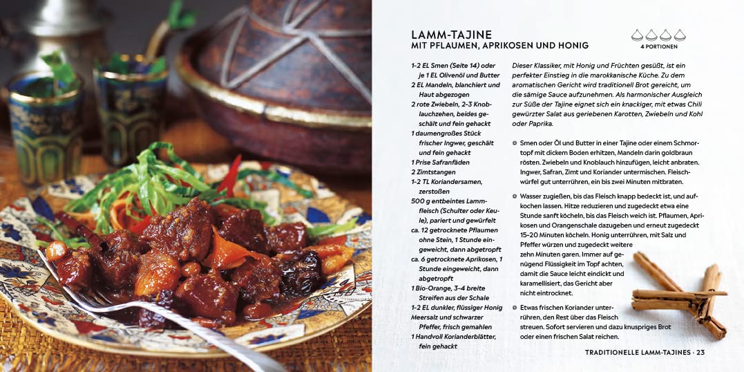 Tajines - echt marokkanisch & einfach köstlich: Schmorgerichte und Eintöpfe aus dem Tontopf, orientalische Küche, schonend und fettarm gegart, würzig und aromatisch