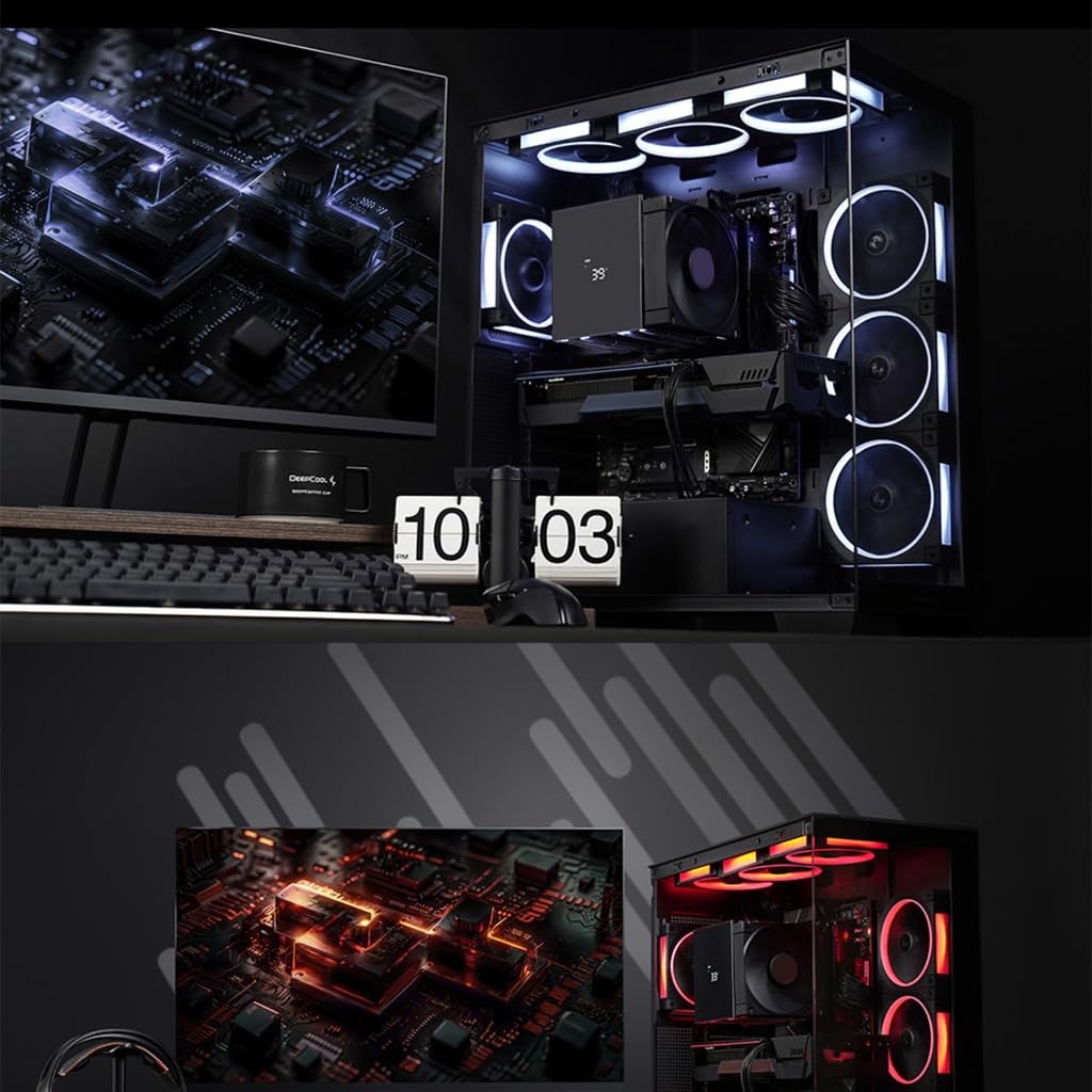 Dissipatore di calore per processore desktop ARGB digitale per LGA1700, LGA1200 e LGA115X