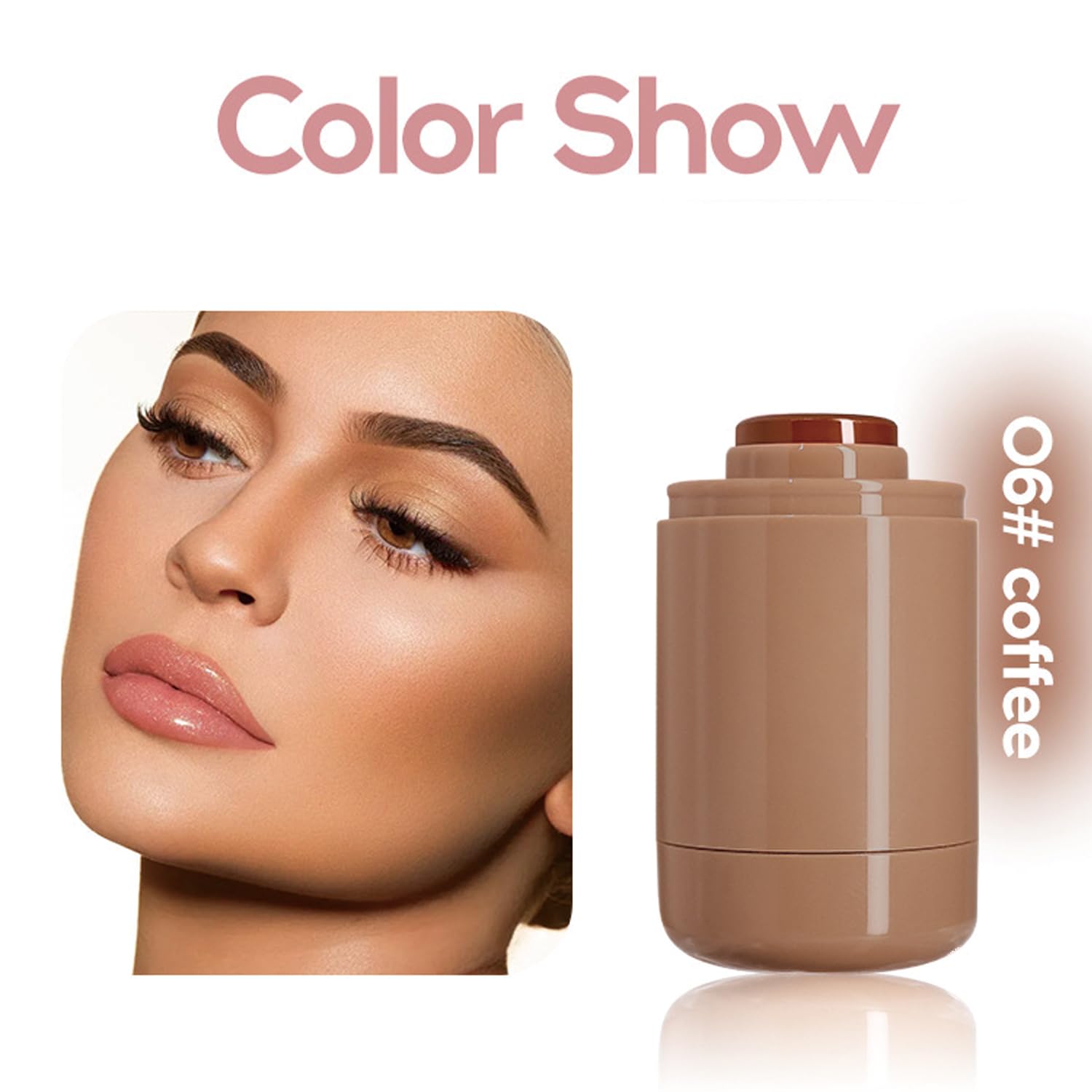 3-in-1 Cream Blush Stick for Cheeks, Lips, and Eyes, Lightweight and Blendable Blusher, Jelly Blush Stick for Mature Skin, Available in Pink, Red, Rare Beauty Blush Colors for Daily Makeup (#06) - Image 2