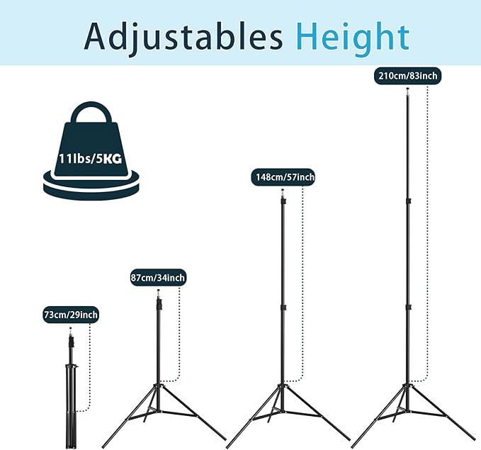 Soporte para luces aluminio 7 pies con bolso portátil miniatura 2