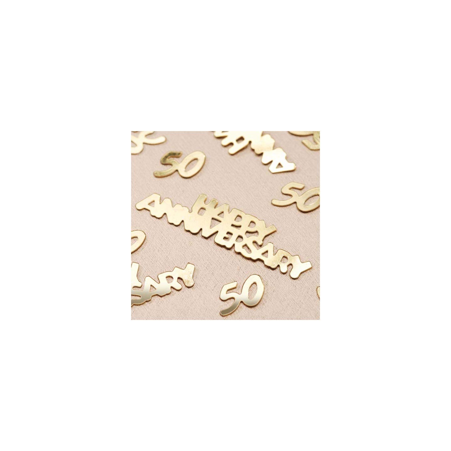 Darice 50th Anniversary Confetti Gold 14 Grams (6-Pack) V1630-50
