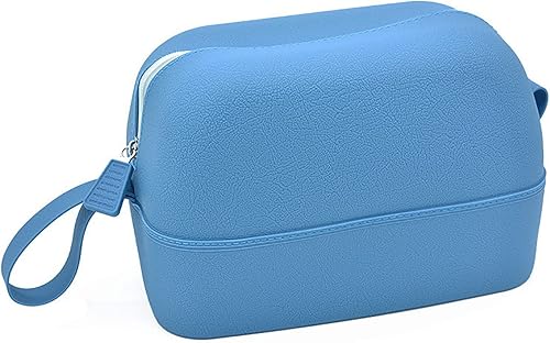 Bolsa de maquillaje impermeable, bolsa de aseo de silicona, bolsa de almacenamiento portátil de viaje, bolsa de cosméticos lavable de gran
