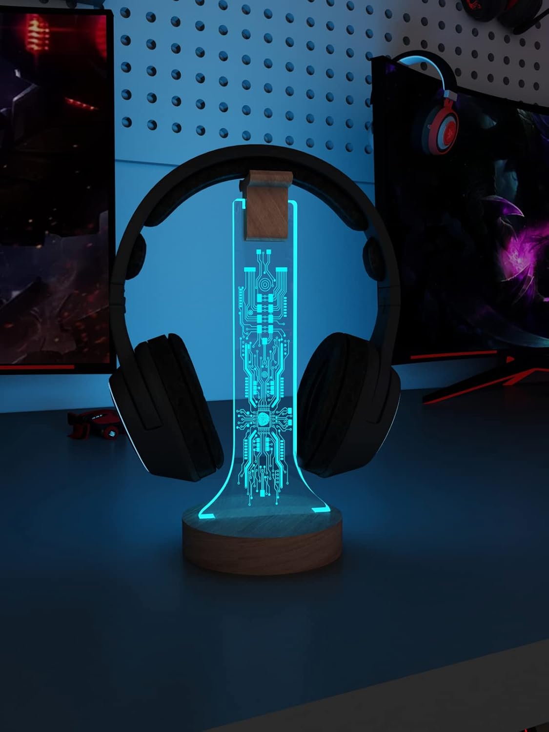 YuanDian Light up Headphone Stand for Desk, Gaming Headset