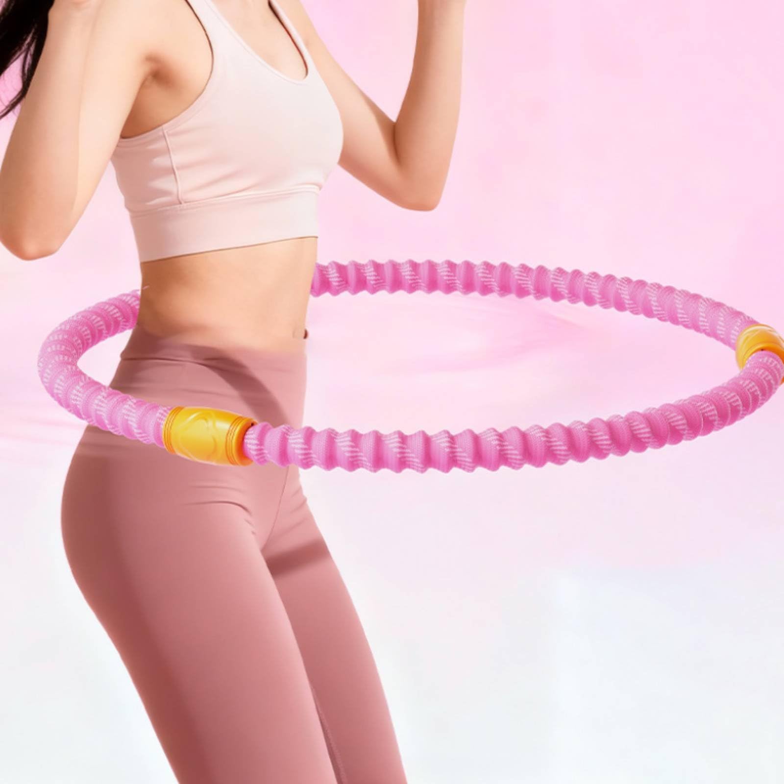 Qianly Aro de Cintura de Resorte Silencioso Aro Cintura Acolchado Suave con Peso para Gimnasio