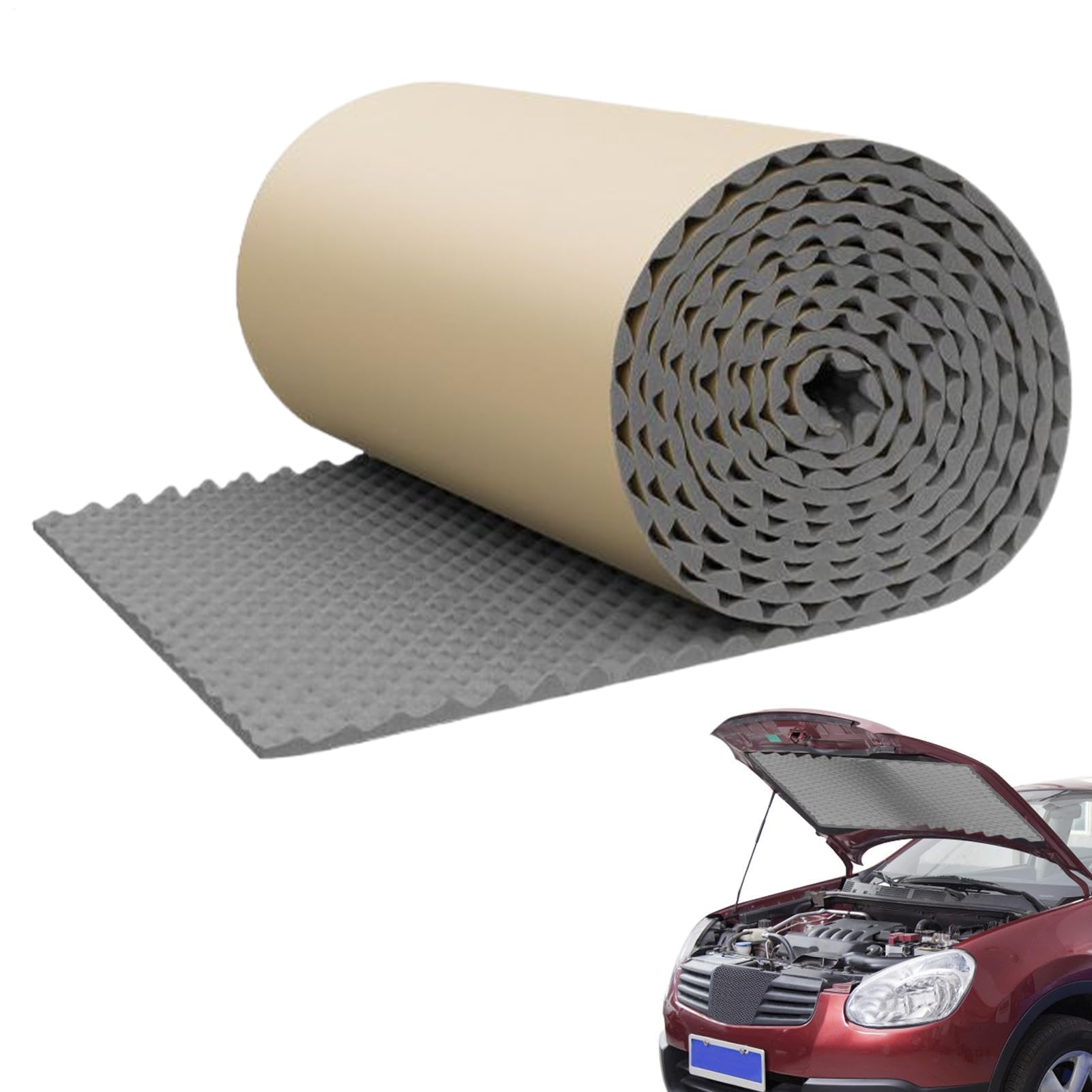 Pannelli fonoassorbenti in gomma, pannelli fonoassorbenti per auto, tappetini per la riduzione del rumore, cuscinetti adesivi per la cancellazione insonorizzante degli interni per la porta 'auto | Rivestimento Interno Fonoassorbente per Soffitto Studio Ca