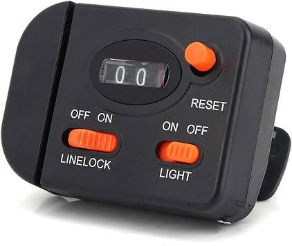Fishing Line Counter, Clip-on Fishing Line Counter Push Button Reset Accurate to 99.9M Suitable for Fishing in Lake,
