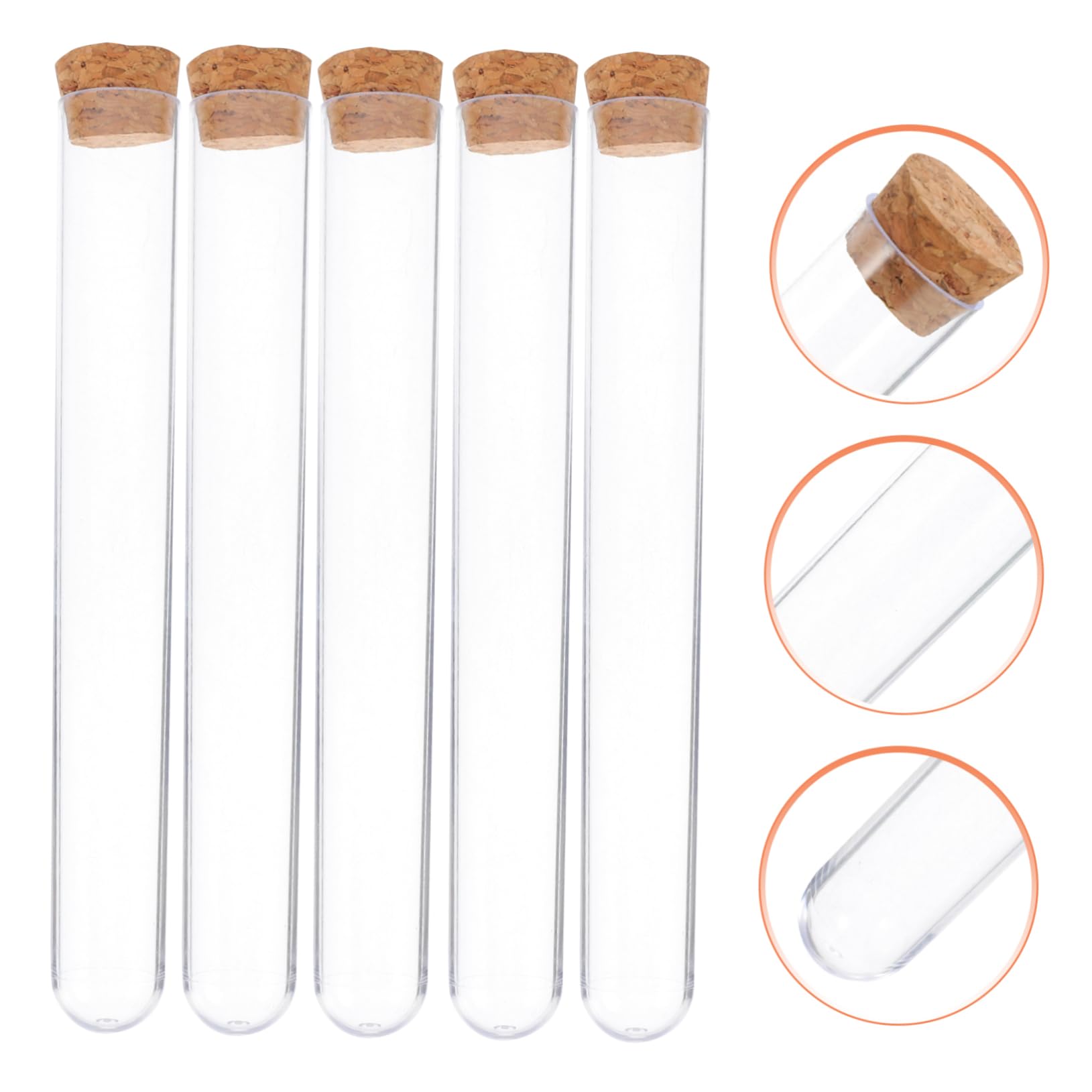 ULTECHNOVO 25pezzi Provette di Piccole con Tappo in Sughero per Conservare Liquidi e Olio Essenziale per Viaggi e Piccole Quantità Trasparenti e Riutilizzabili