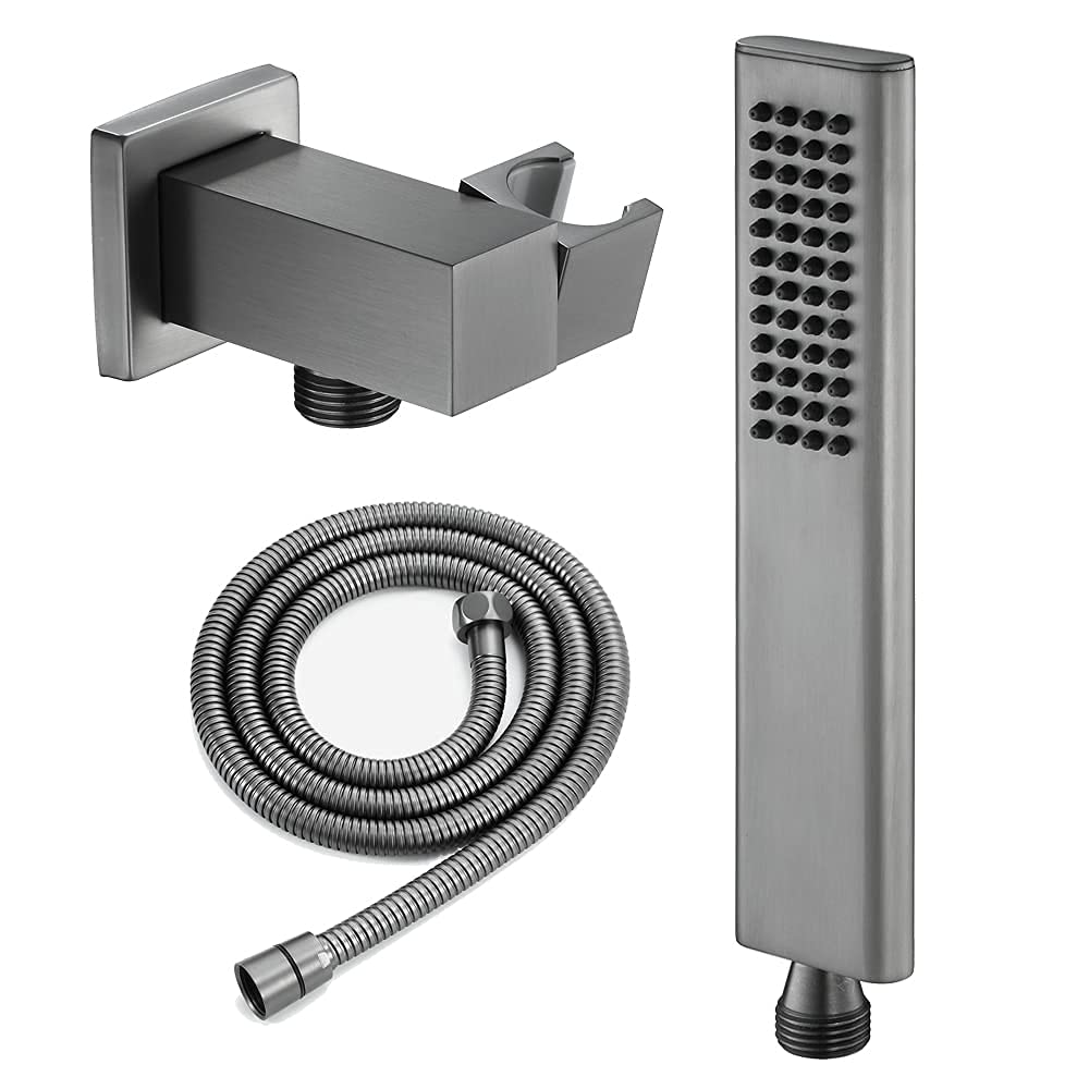Tuyau en acier inoxydable de 1.5m et pomme de douche à main en laiton anti-calcaire