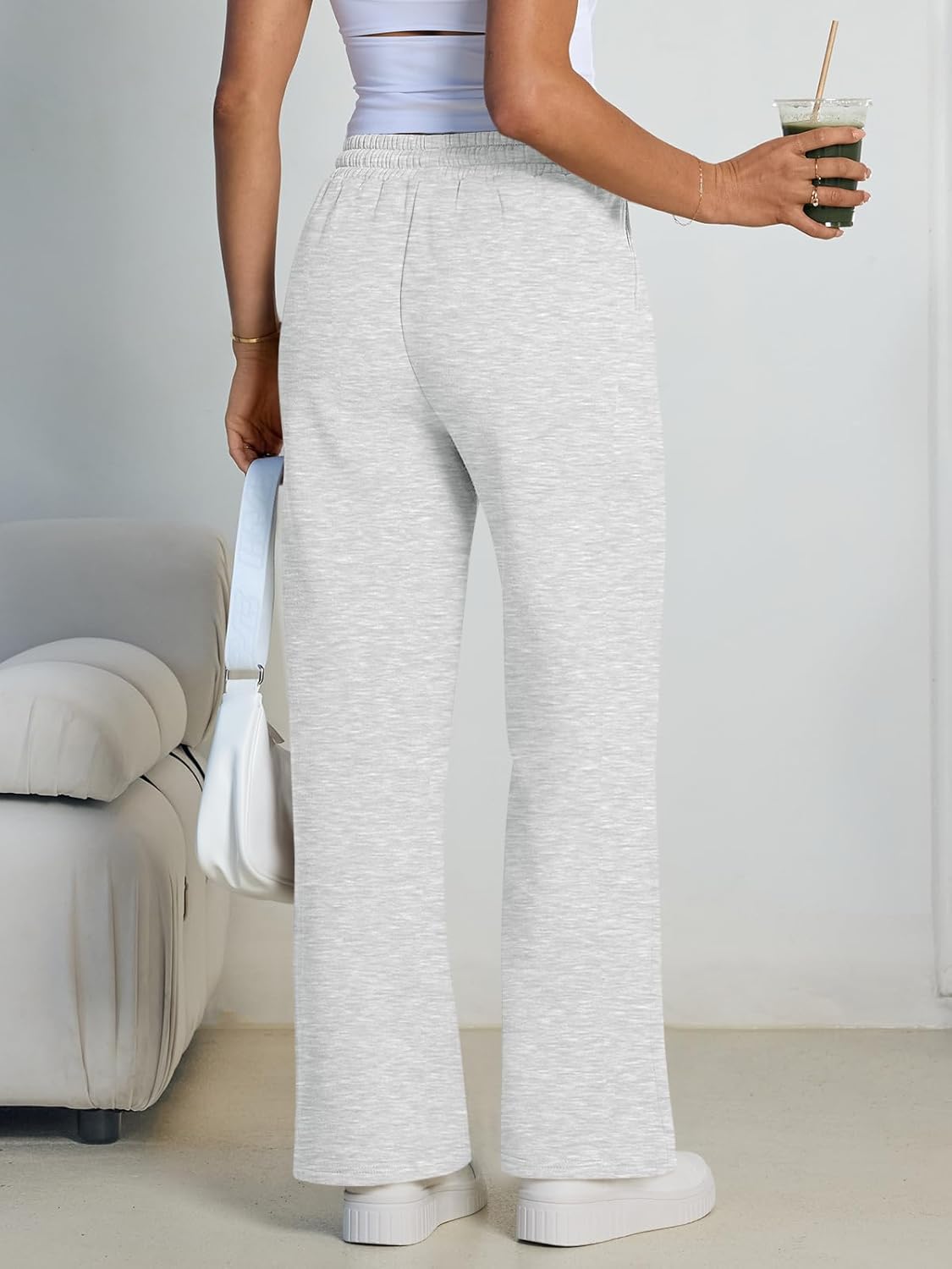 Trendy Queen Womens Wide Leg Fleece Lined Sweatpants Winter Baggy Lounge Travel Pants Fashion Outfits 2025 Joggers Clothes - Image 4