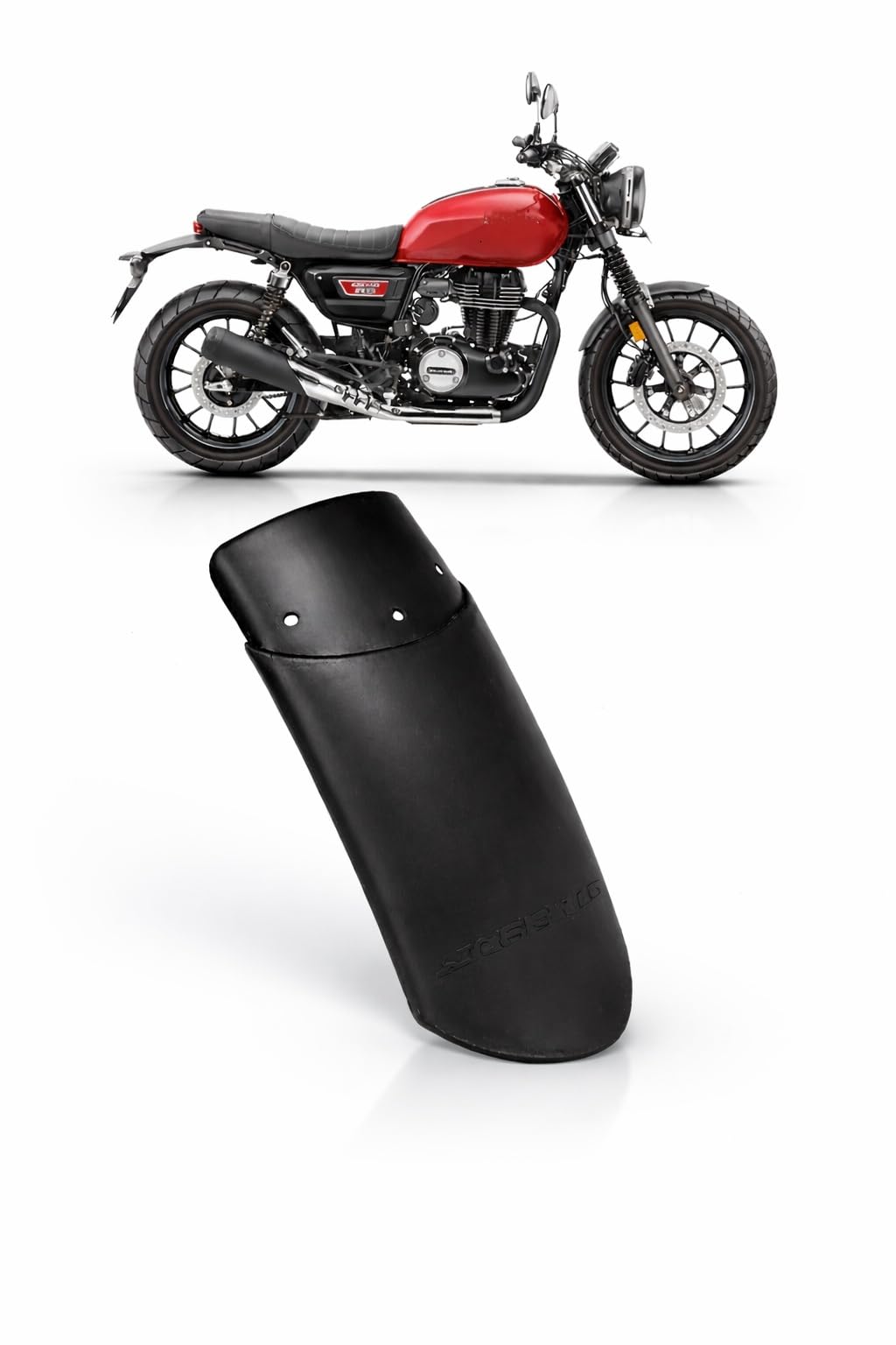 LGP Front Fender | Mudguard Extender | Mud Flaps for All Bikes and Motorcycle (Best Fit for H-onda H'ness CB350/CB350RS)