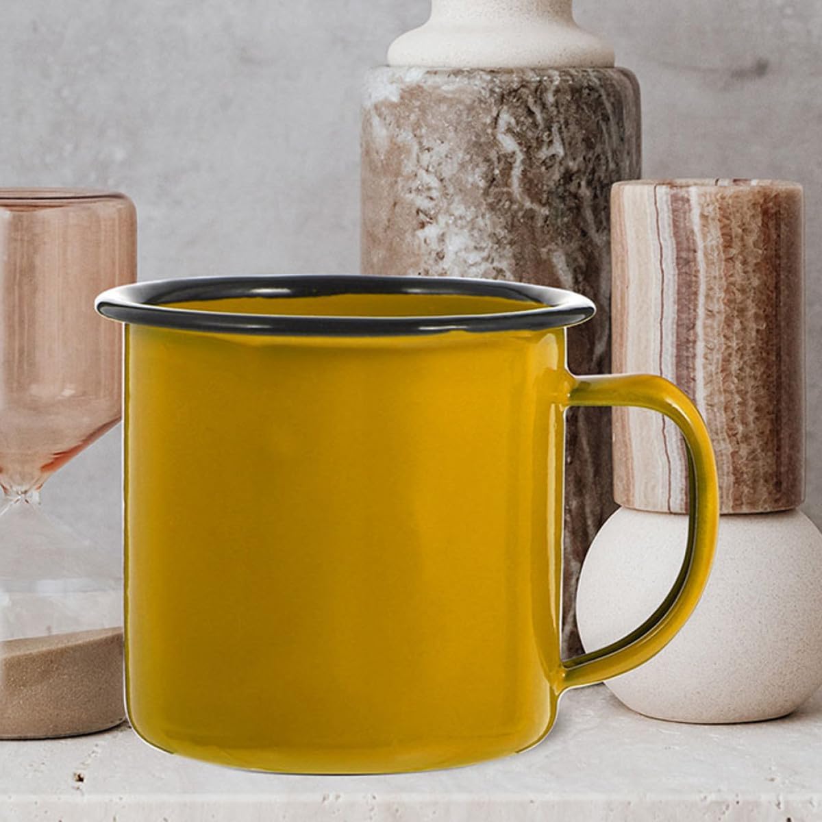 UPKOCH 2pcs Vintage Milk Cups Multi-function Household Mugs with Anti-slip Handle Retro Design for Daily Use and Easy to Handle