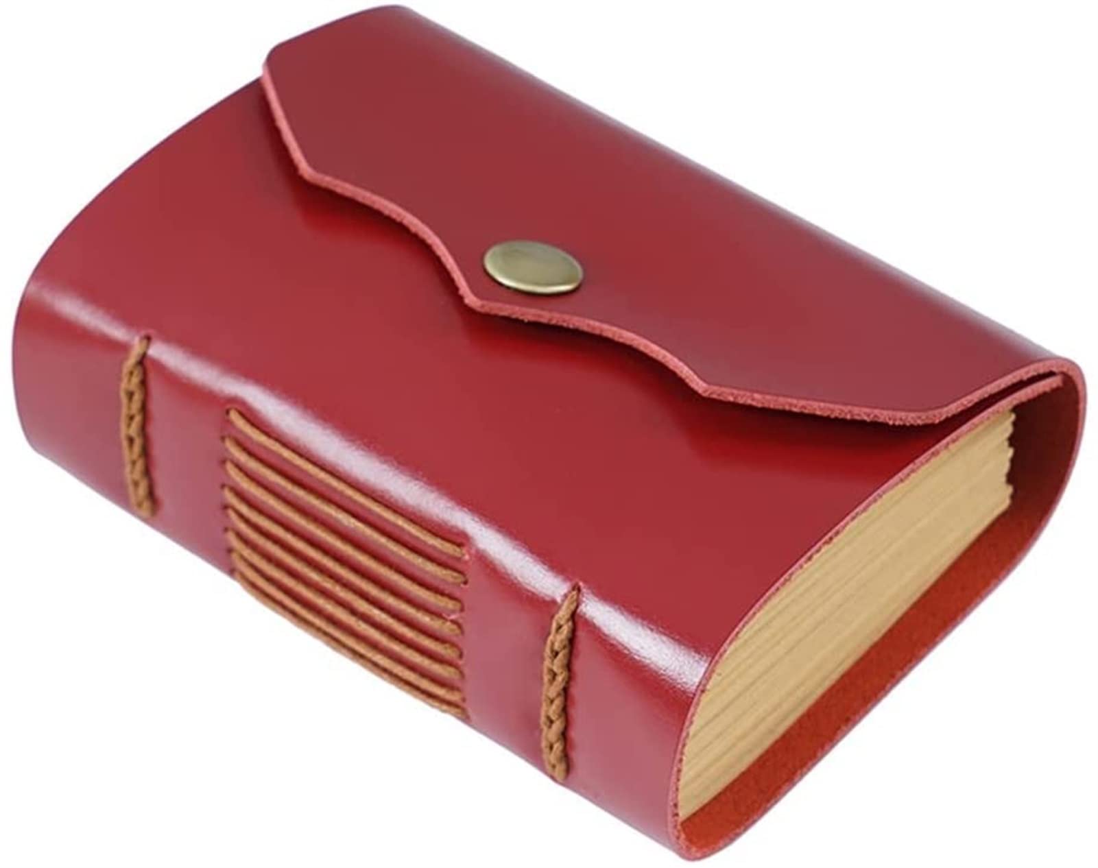 Tragbares Buch mit echtem Ledereinband, handgefertigt, Retro-Tagebücher, Kraftpapier, Skizzenbuch, Schreibbedarf, A-70 x 100 mm (B 70 x 100 mm)
