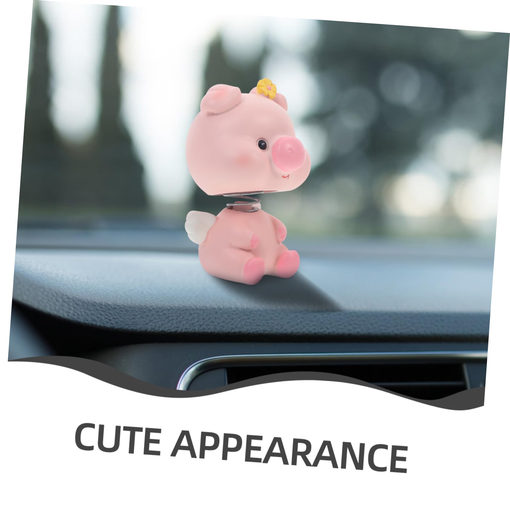 UPKOCH 5stücke Dashboard Deko Pig Figurine Wackelkopf Auto Ornament Niedliche Harz Statue Für Innenraum Wohnzimmer Geschenkidee Für Autoliebhaber Einzigartige Dekoration Für Auto Und