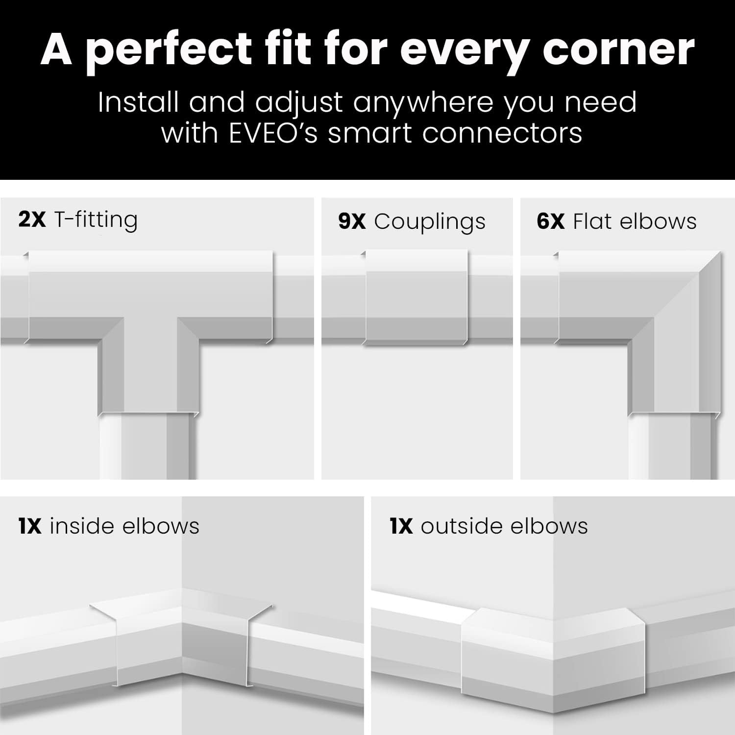 306” Cord Hider - Cord Cover Wall - Paintable Cable Concealer, Wire hiders for TV on Wall - Cable Management Cord Hider Wall Including Connectors & Adhesive Strips Cable Raceway - Cord Management : Electronics
