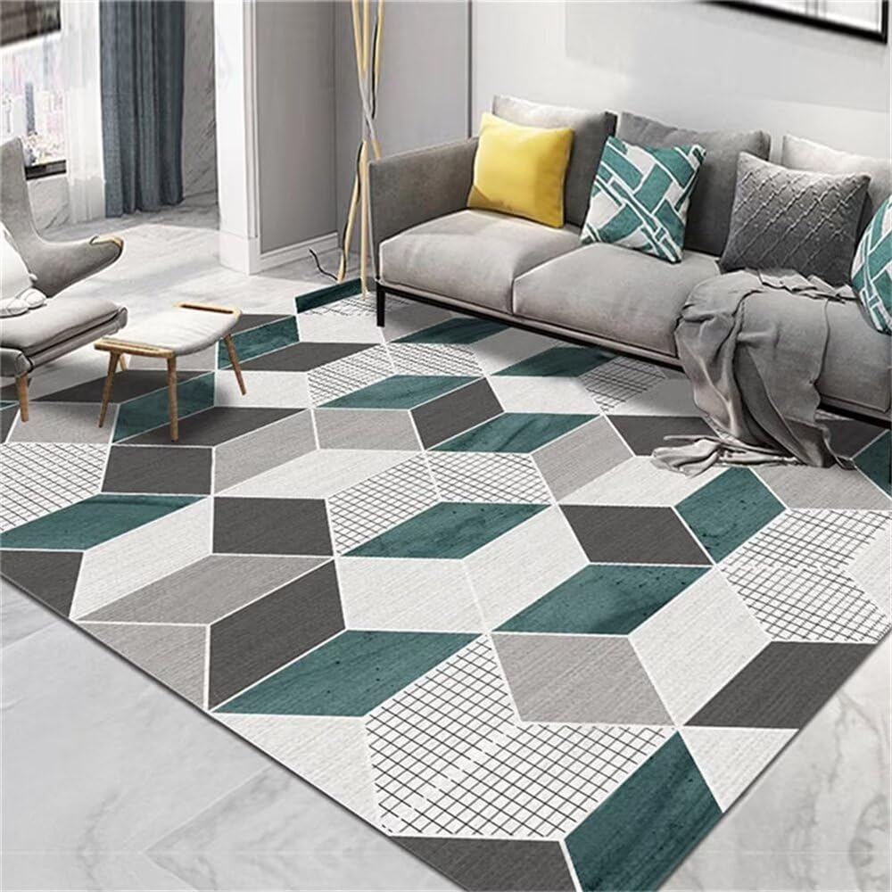 Tapis antidérapant bleu moderne pour éviter les glissades dans le salon et bureau