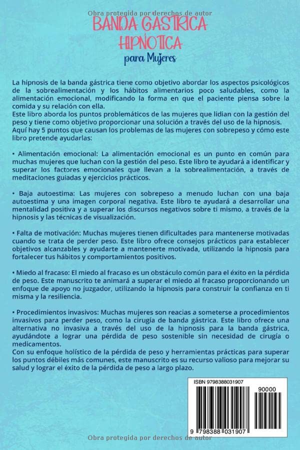 Vista 2 de Banda Gástrica Hipnótica para Mujeres Aprenda a Aprovechar el Poder de la Terapia Hipnótica Más Potente para Perder Peso (Spanish Edition)