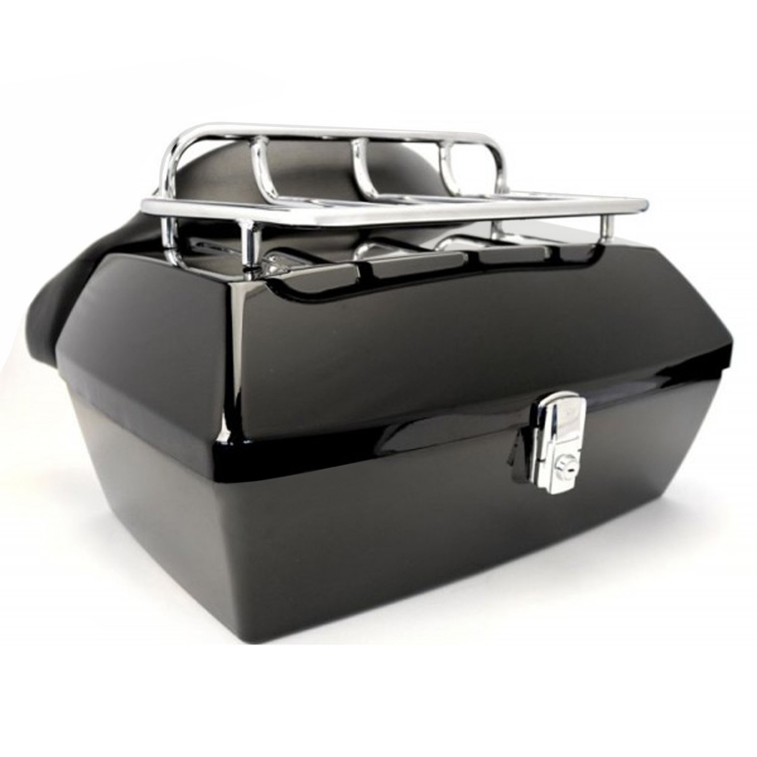 SPAAN Bauletto rigido da portapacchi Tour Pack per moto custom 48 litri con piastra