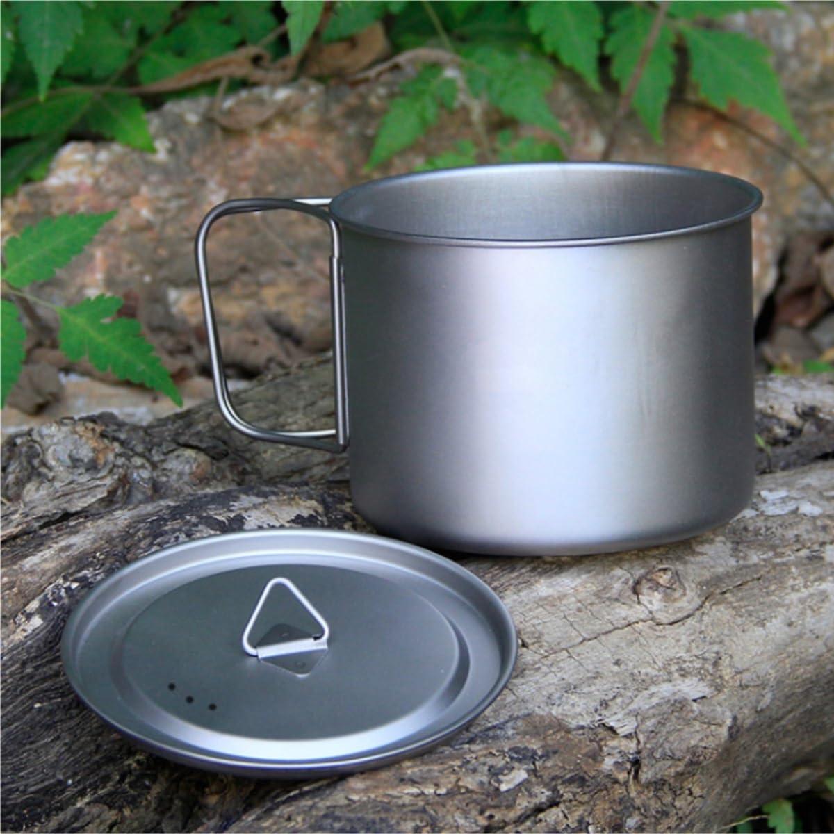 Camping Kochgeschirr Outdoor-Picknicktöpfe, Kochgeschirr, Tassen, Klappbare Griffe, Tragbar, for Die Reise, Instant-Nudeln, Einzeltopf Outdoor