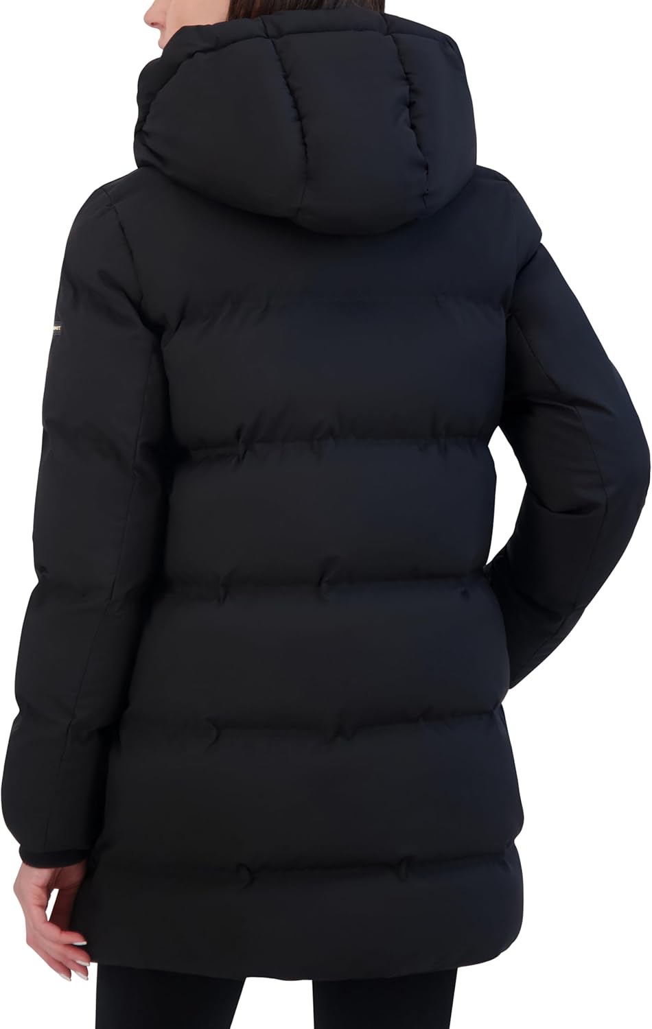 Laundry by Shelli Segal womens Stretch Puffer Jacket– Zip-off Hood Winter Coat, Faux Fur Trim, Contrast Lining - Image 2