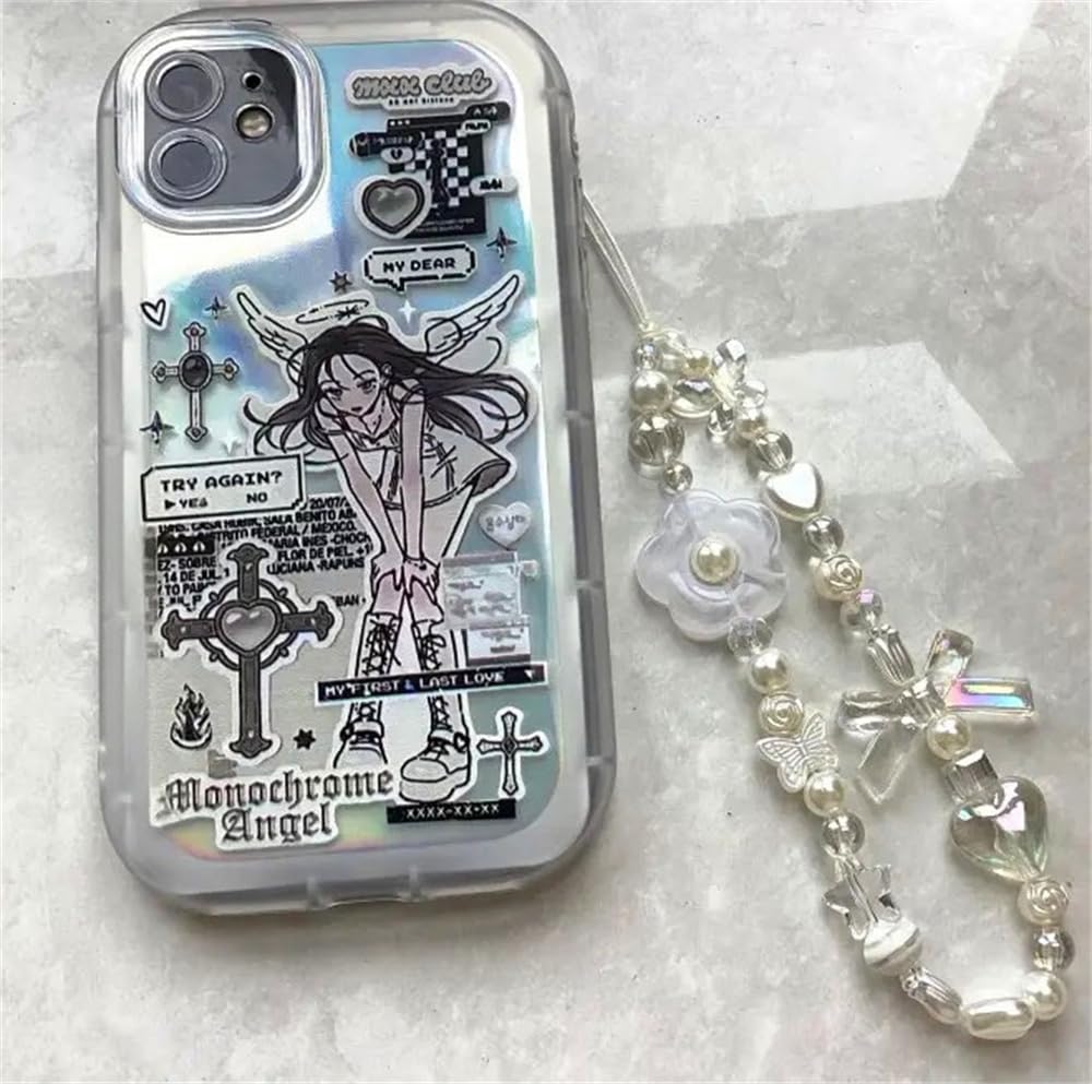 Harajuku Girl Capa de telefone para iPhone 11, coreana Y2K