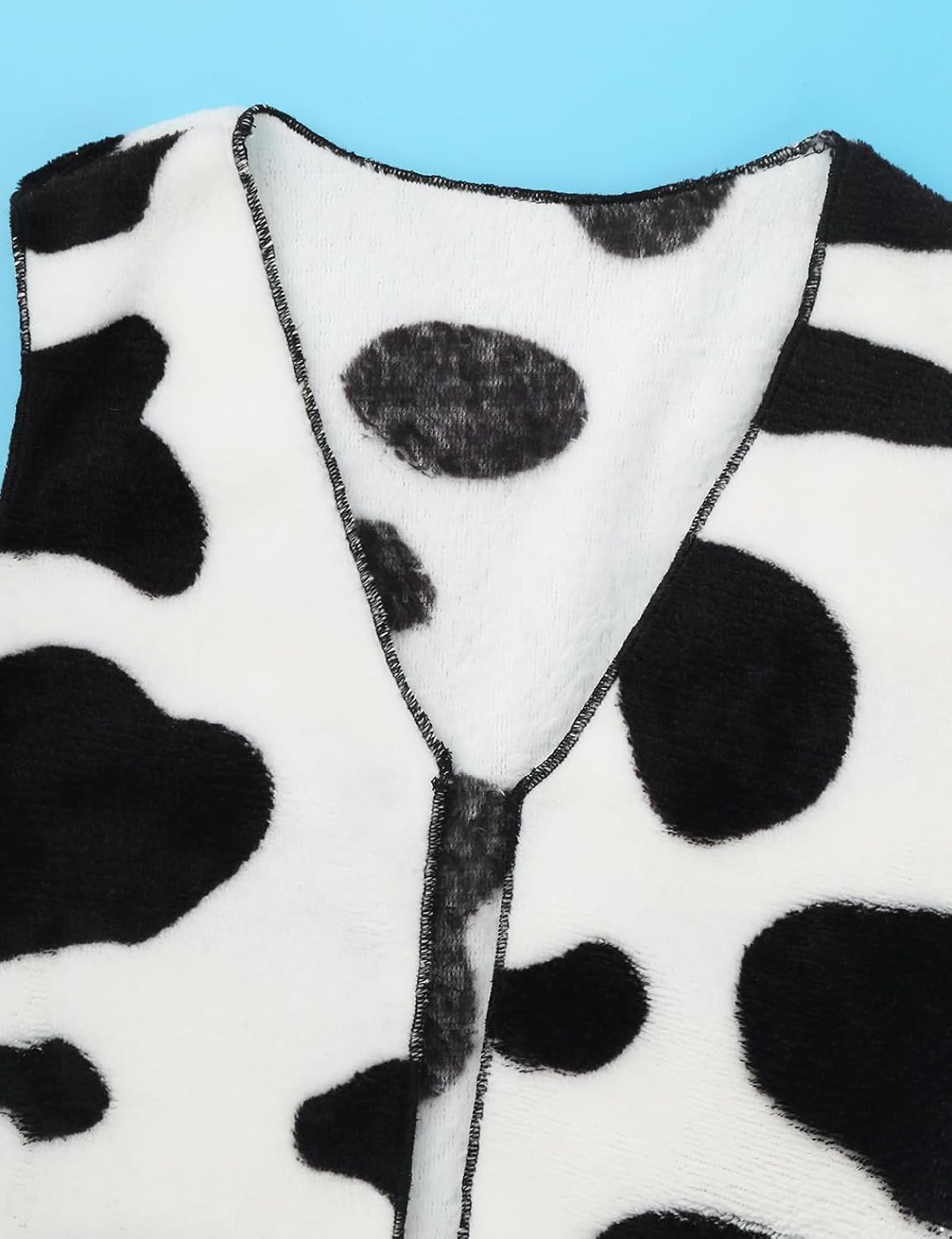 Unisex Kids Cowboys Cowgirls Soft Flannel Vest Cow Printed Waistcoat Tops for Carnival Party