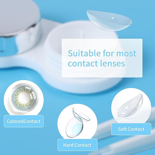 Miniatura 6 de Paquete de 2 fundas para lentes de contacto, lindo tamaño de viaje, kit de herramientas de extracción de lentes de contacto de color de ojos con