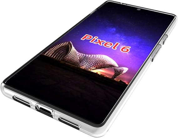 for Google Pixel 6 Slim case, Thin Soft Silicone Flexible TPU Gel Skin Lightweight Anti-Scratch Shockproof Protective Cases Cover for Pixel 6, Crystal Clear