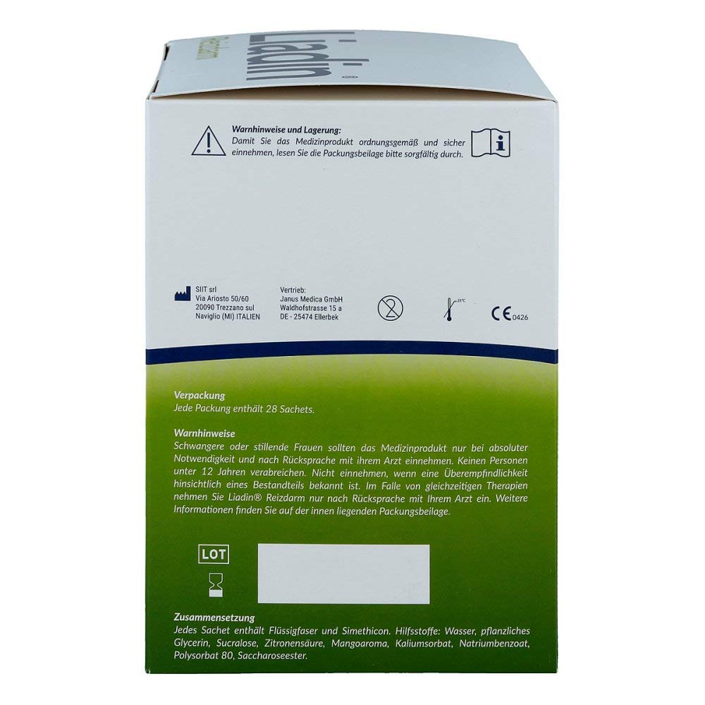 Liadin Reizdarm - Hilft bei Blähung, Reizdarm, Durchfall, Bauchschmerzen, Verstopfung - klinisch geprüft - vegan, glutenfrei, laktosefrei - 28 Stück