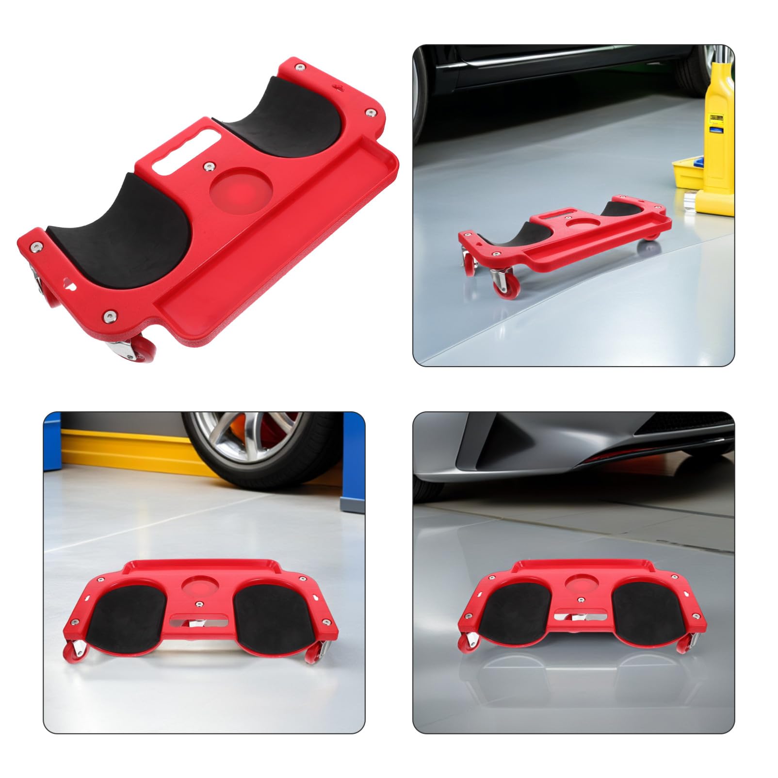 Ciieeo Ginocchiera Rotante in PE con Ruote per Riparazione Auto Design Portatile con Supporto Stabile per Comfort e Protezione Durante L'uso e Lavori in Garage