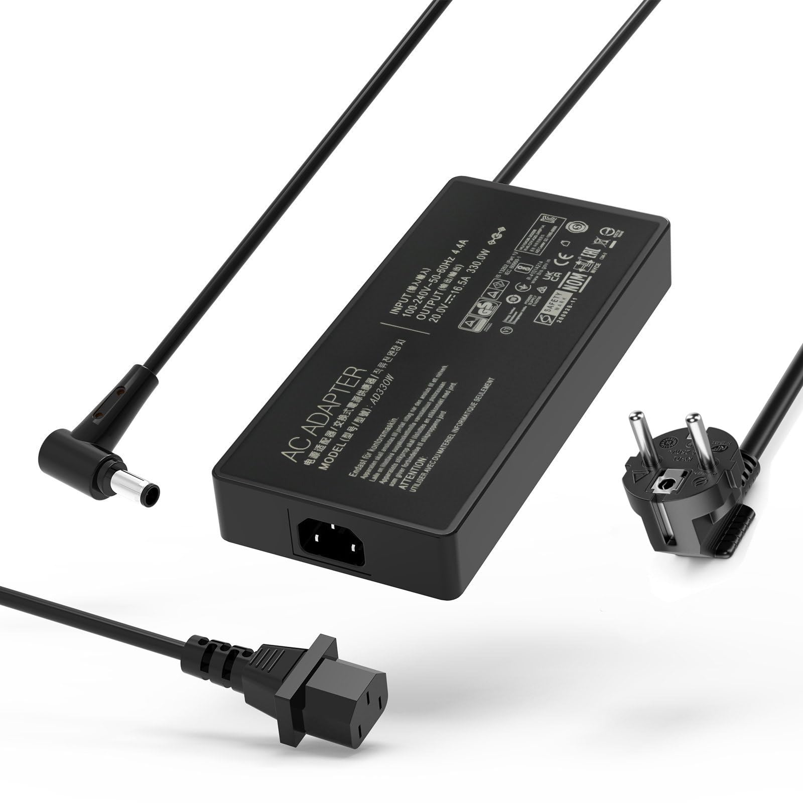 Zasilacz AC Slim 330 W do Asus ROG Strix Scar 16 17 18 G18 G634JY G634JZ G733PZ G733PY G733 G733CX G814JZ G814JI G834JY Zephyrus Duo 16 GX6500 0 PZ GX650 PY A22-330P1A