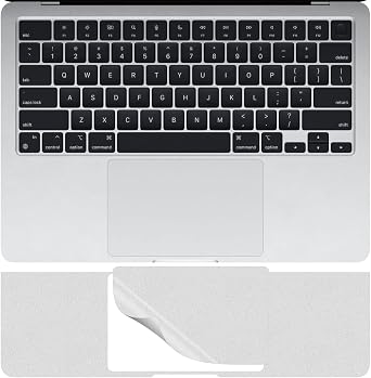 Palm Rest Skin for 2026-2022 MacBook Air 15" M5 M4 M3 M2 Chip Model A3448 A3241 A3114 A2941 Wrist Rest Protective Skin Cover Silver