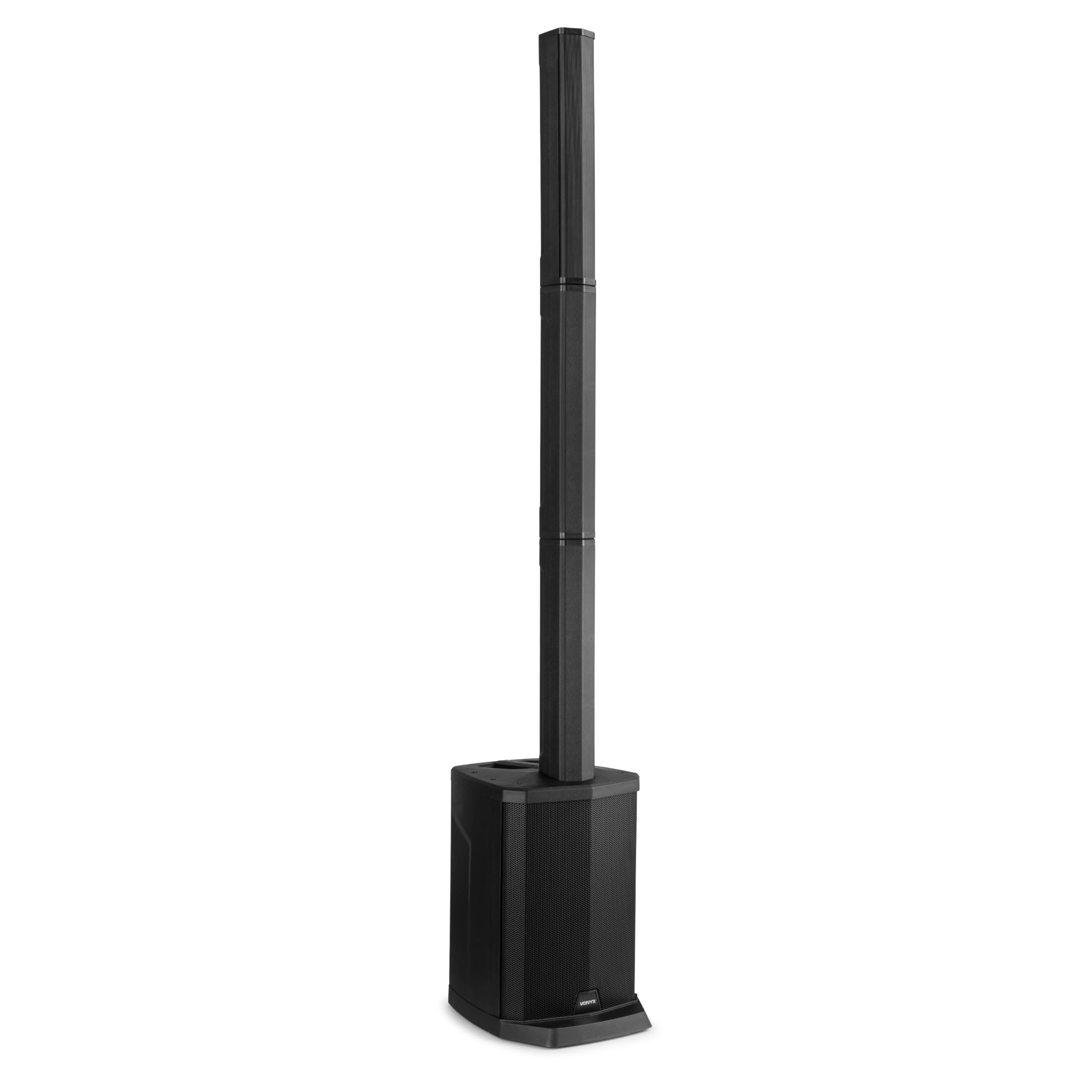 Vonyx VX808 – Sistema de Sonido Activo 320W con subwoofer de 8”, Bluetooth, USB, entradas XLR, emparejamiento inalámbrico, Altavoz Profesional para DJ, Eventos y presentaciones, Color Negro