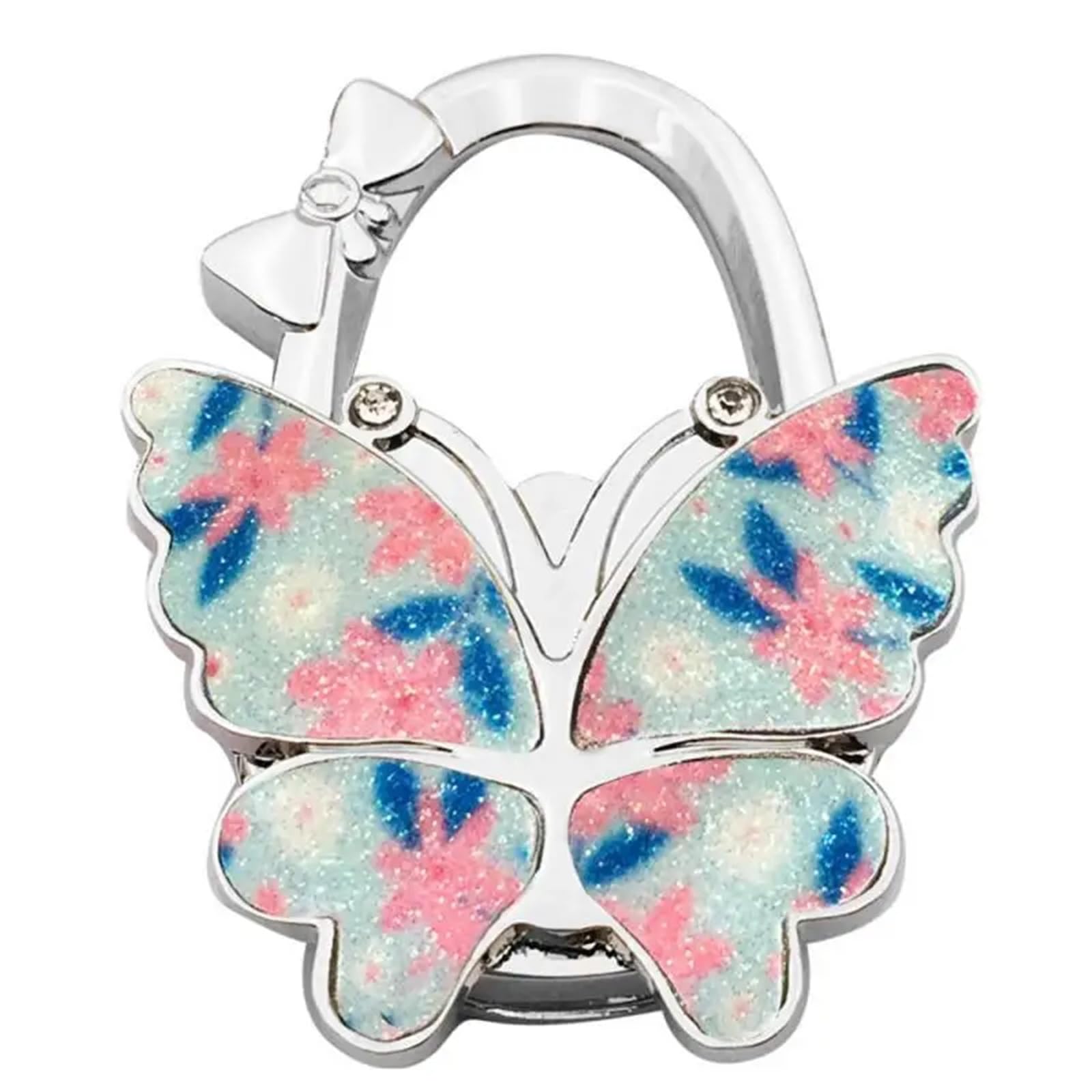 GHHZML Handbag Hooks for Tables Portable Foldable Butterfly Purse Bag Table Hook Holder for Handbag Hanger Home Decoration Desk(Color16)