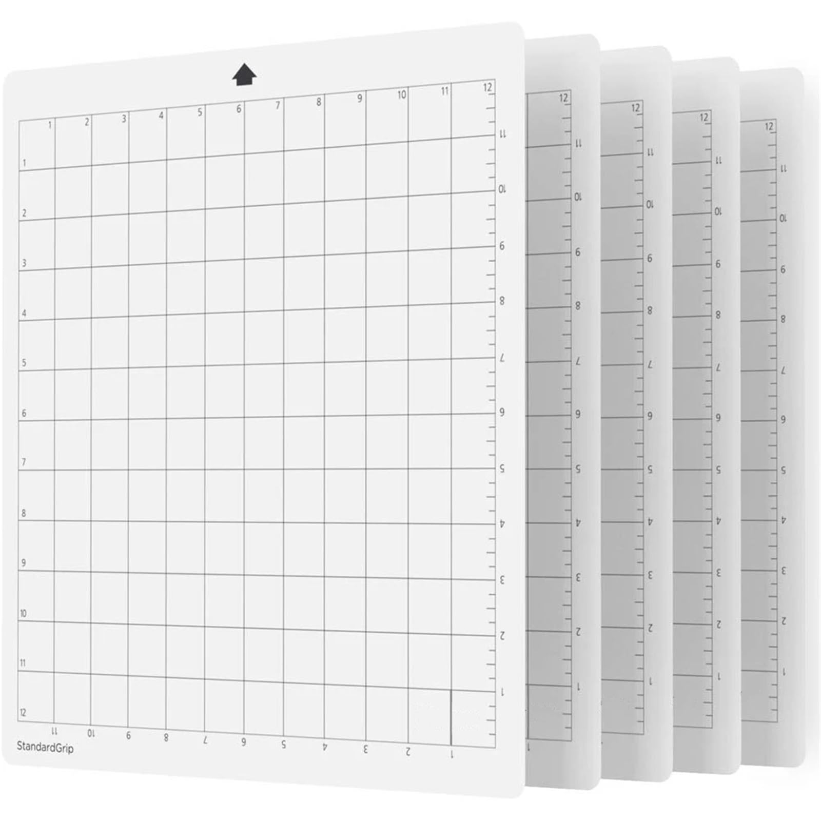 Tappetino Taglio Tappetino da taglio adesivo 3/5 pezzi | For macchina for incidere Tampone adesivo trasparente Strumento artigianale da 12x12 pollici(5 PCS 12 x 12 Inch)