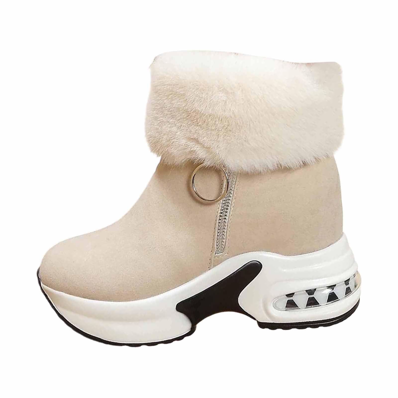 Generico Stivali Da Neve Donna Impermeabili Antivento Doposci Antiscivolo Stivaletti Imbottiti Scarpe Da Neve Con Fodera Dopo Sci Termiche Scarponi Per All'Acqua Trekkin Invernali