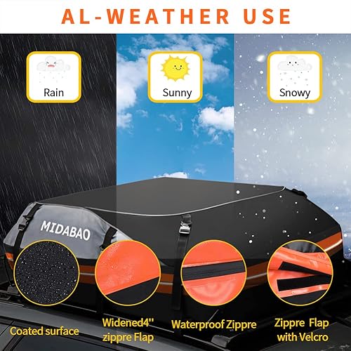 Miniatura 3 de Portaequipajes cúbicos impermeables para techo de coche, 21 bolsas de techo para coche, incluye alfombrilla antideslizante