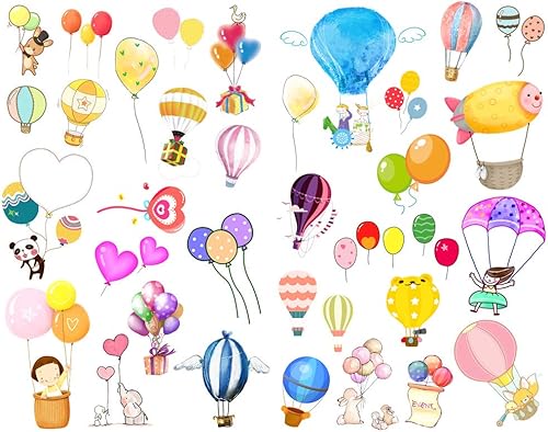 Seasonstorm Dibujos animados globo Kawaii estético pastel arte agenda diario planificador papelería pegatinas