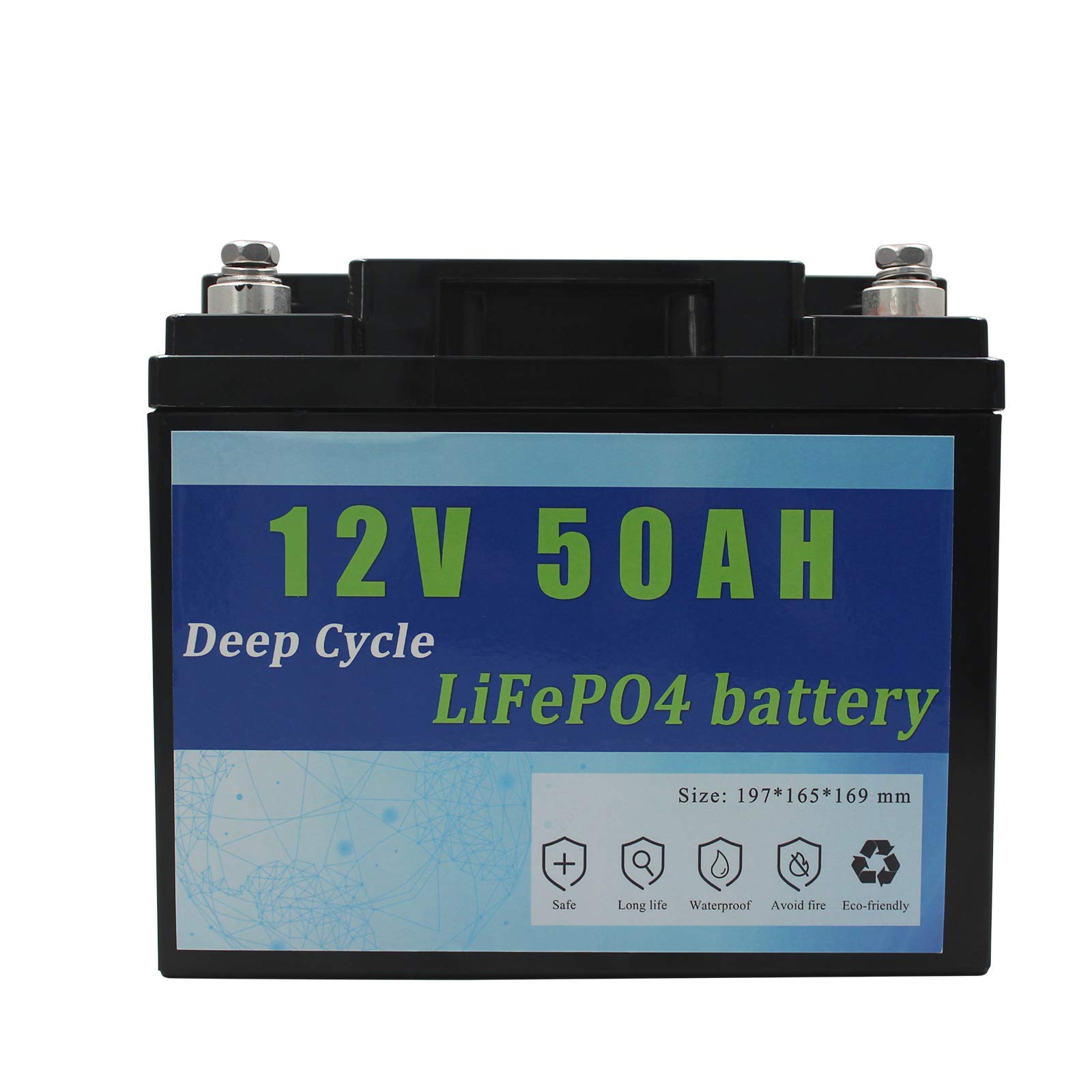 Co-well 12V 50Ah 75Ah 100Ah 200Ah Deep Cycle LiFePO4 Battery Lithium Iron Phosphate,3500 Cycles Rech