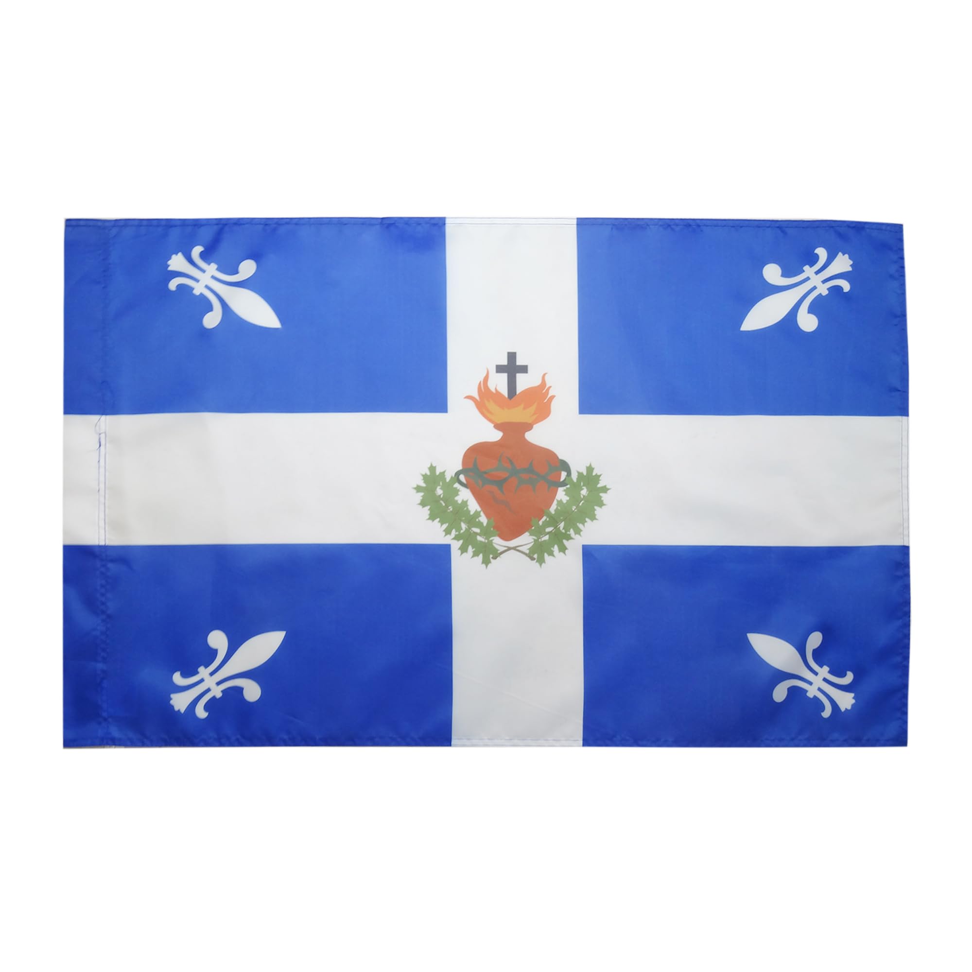 AZ FLAG Quebec Carillon-Sacré-Coeur Flag 3' x 5' for a pole - French Canadian Roman Catholic flags 90 x 150 cm - Banner 3x5 ft with hole