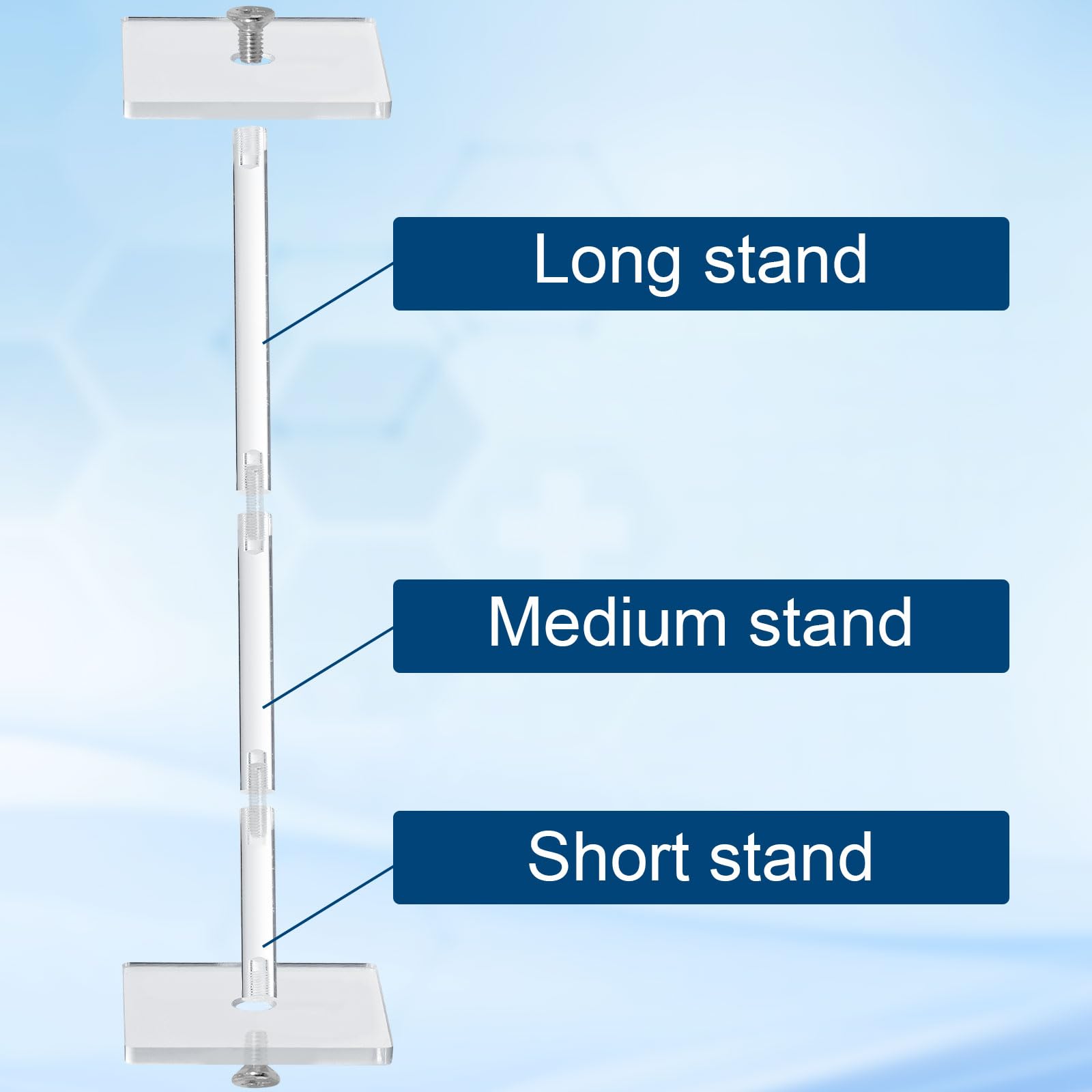 3pcs Combat Risers for Flying Miniatures Adjustable Height Multi-Tiered Raised Platforms Acrylic Flight Terrain Stands for DND Miniatures Tabletop Board Games RPG Accessories and Display - Image 4