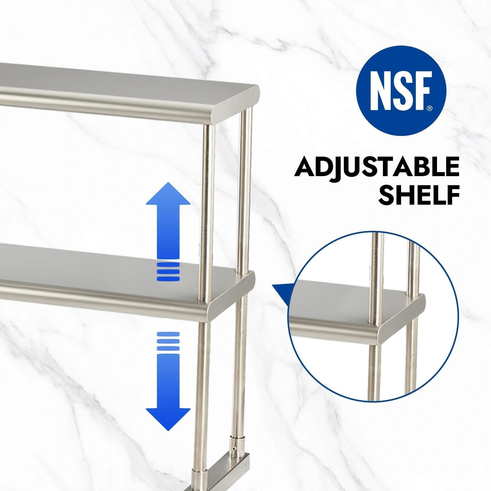 APLSS Stainless Steel Overshelf - 2 Tier -4