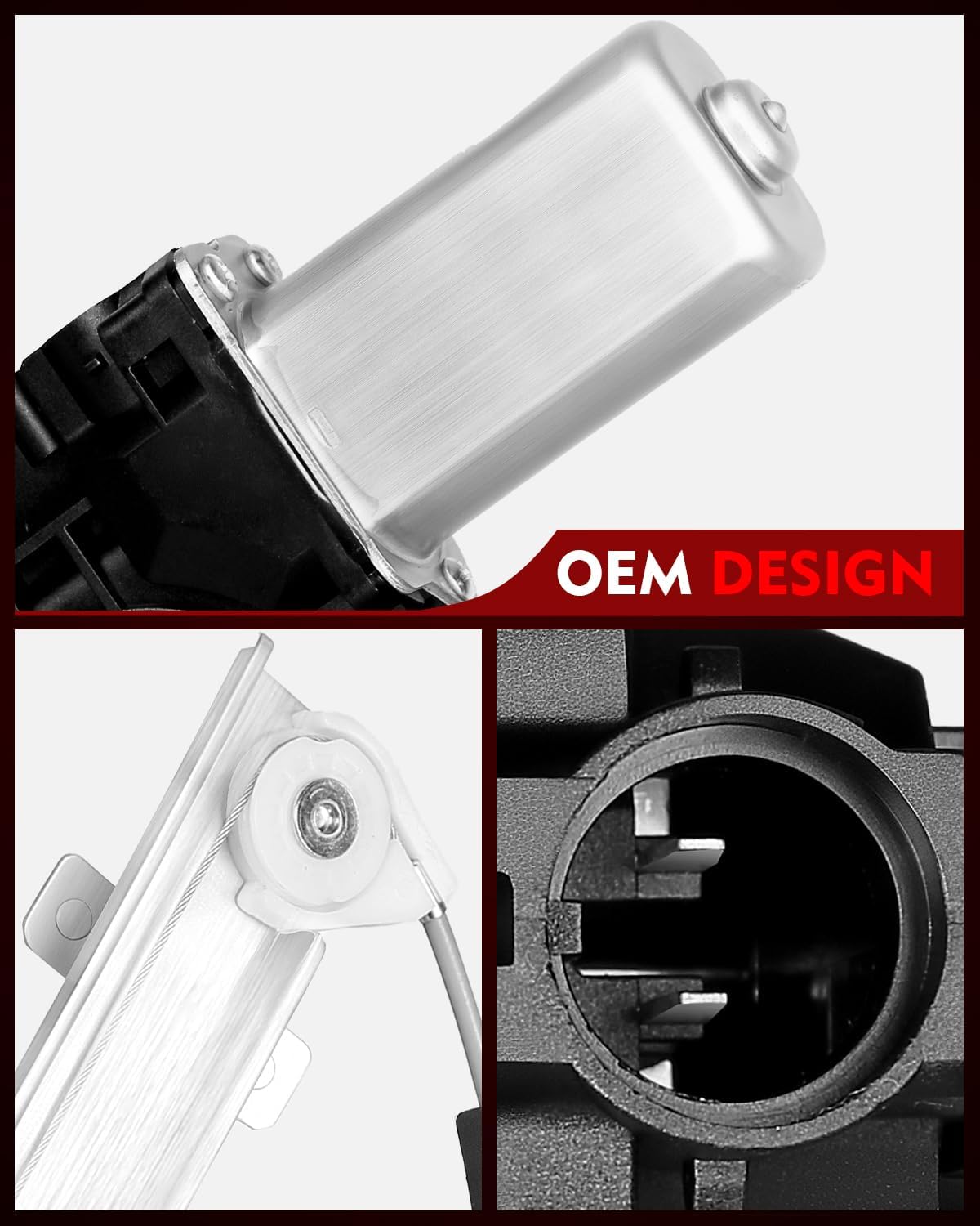 Front Right Power Window Regulator with Motor for:-Hyundai Accent Gls 2012-2015, Accent Gs 2012-2013, Accent Se 2012-2013 2016-2017, Accent Sport 2016-2017 2 Pins Connector Replace# 82404-0U010